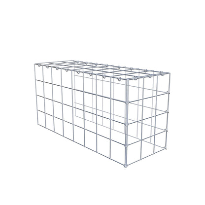 Mounted gabion type 4 80 cm x 40 cm x 30 cm (L x H x D), mesh size 10 cm x 10 cm, C-ring