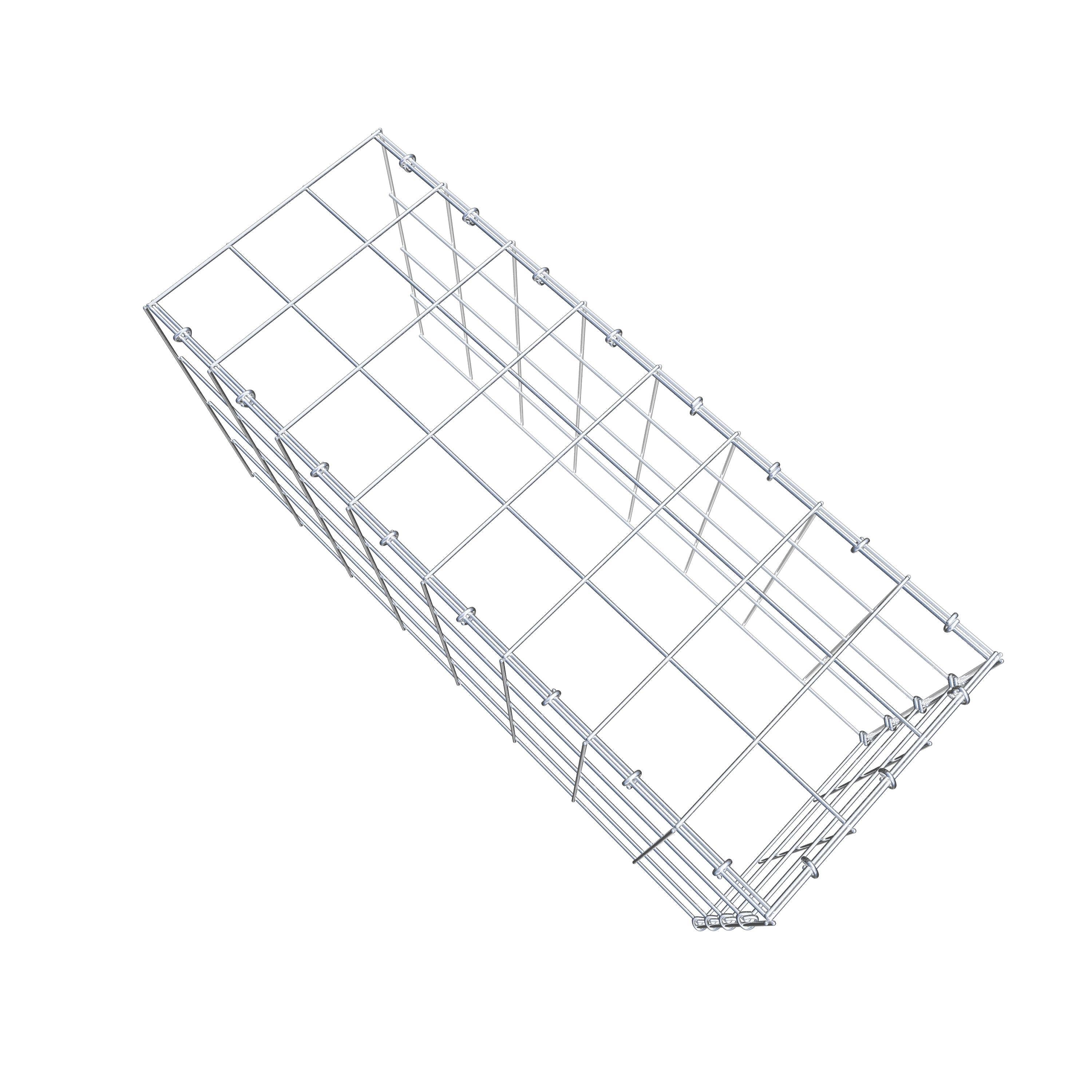 Anbaugabione Typ 4 80 cm x 40 cm x 30 cm (L x H x T), Maschenweite 10 cm x 10 cm, C-Ring