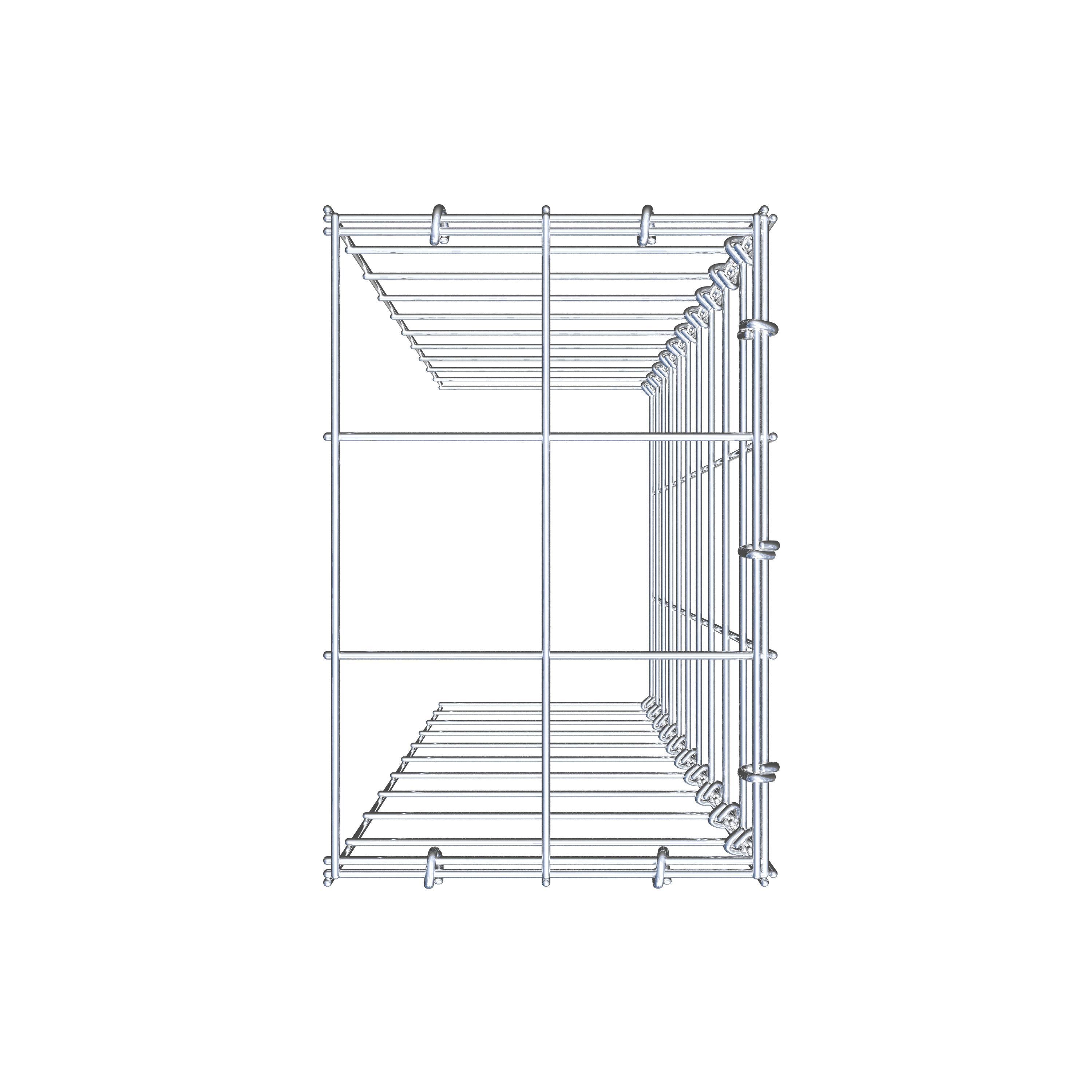 Monteret gabion type 4 100 cm x 20 cm x 30 cm (L x H x D), maskestørrelse 10 cm x 10 cm, C-ring