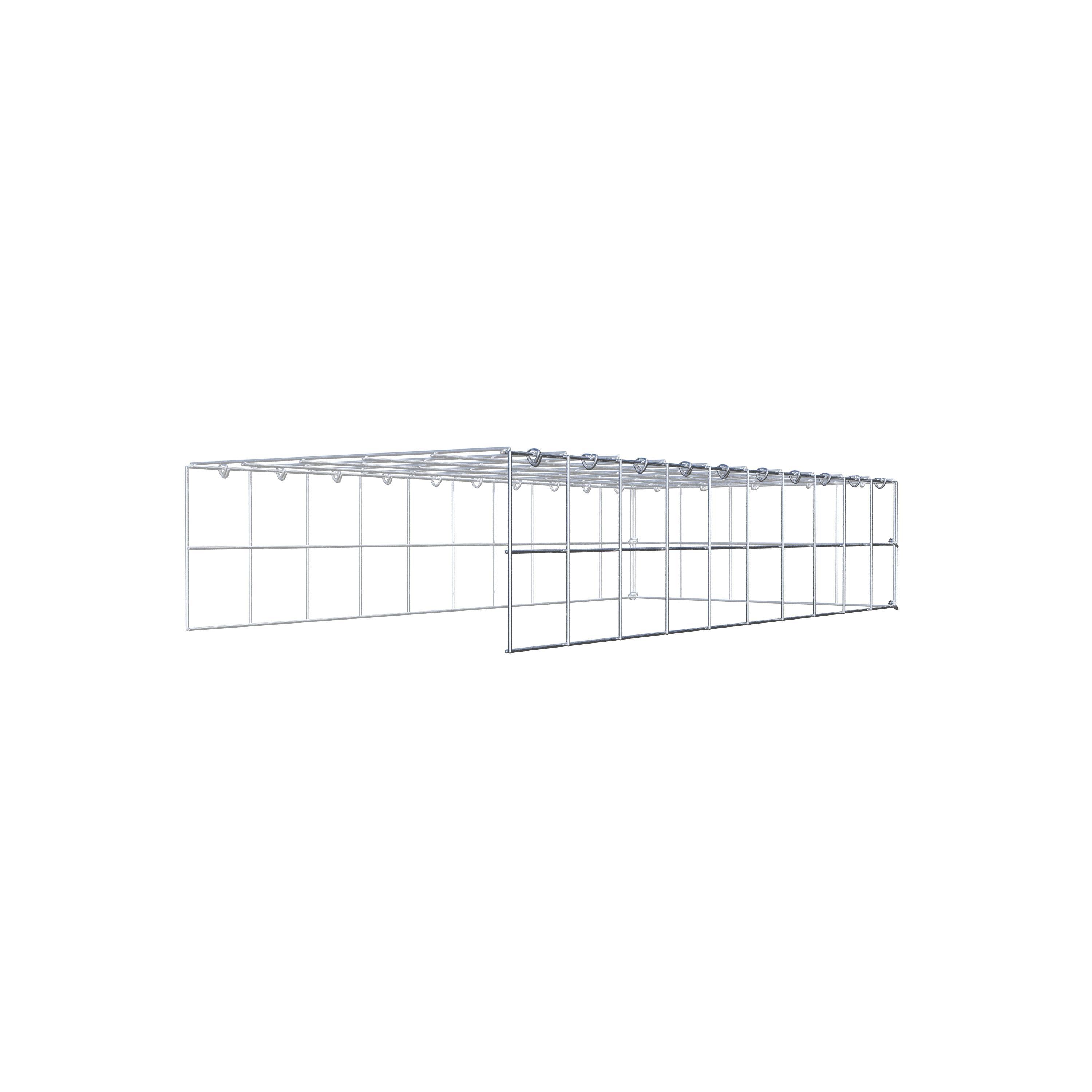 Opzetpaal type 4 100 cm x 20 cm x 50 cm (L x H x D), maaswijdte 10 cm x 10 cm, C-ring