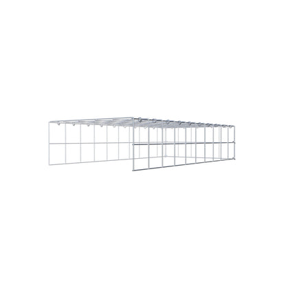 Opzetpaal type 4 100 cm x 20 cm x 50 cm (L x H x D), maaswijdte 10 cm x 10 cm, C-ring