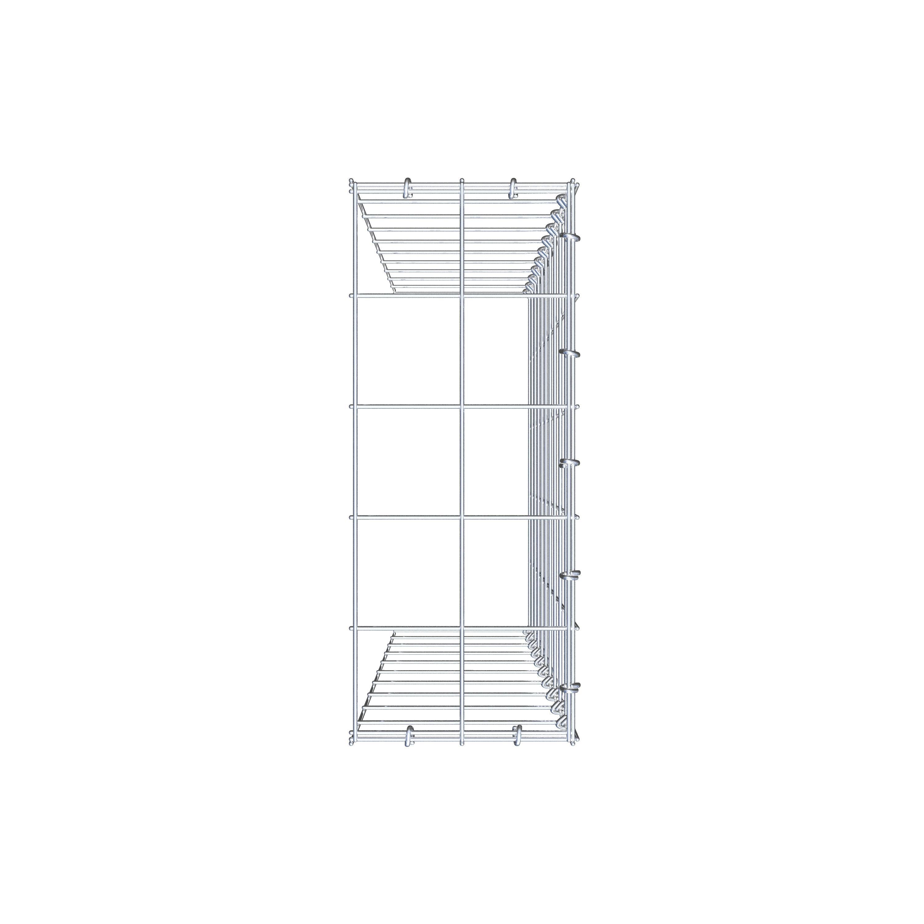 Anbaugabione Typ 4 100 cm x 20 cm x 50 cm (L x H x T), Maschenweite 10 cm x 10 cm, C-Ring