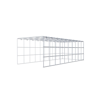 Opzetpaal type 4 100 cm x 30 cm x 40 cm (L x H x D), maaswijdte 10 cm x 10 cm, C-ring