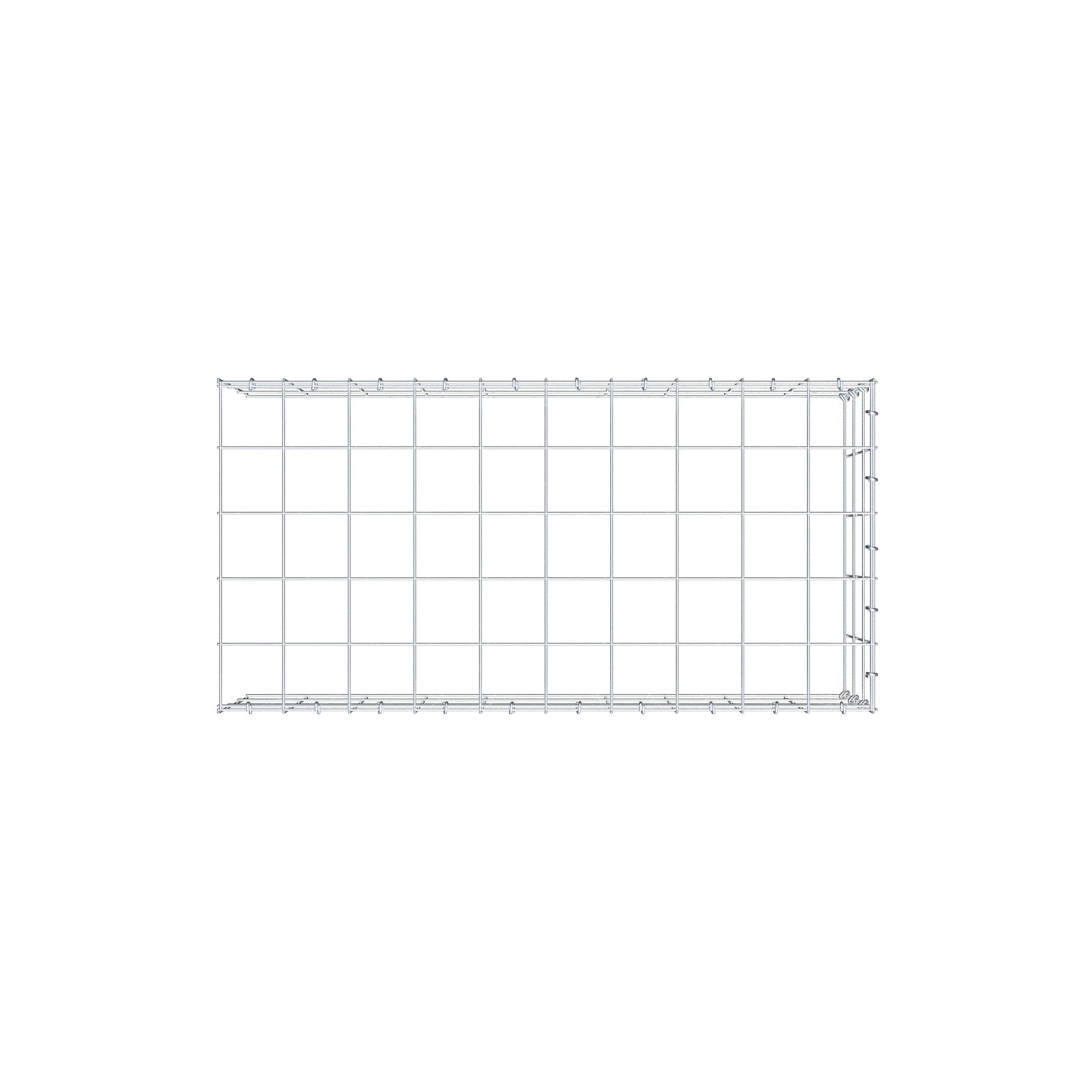 Anbaugabione Typ 4 100 cm x 30 cm x 50 cm (L x H x T), Maschenweite 10 cm x 10 cm, C-Ring