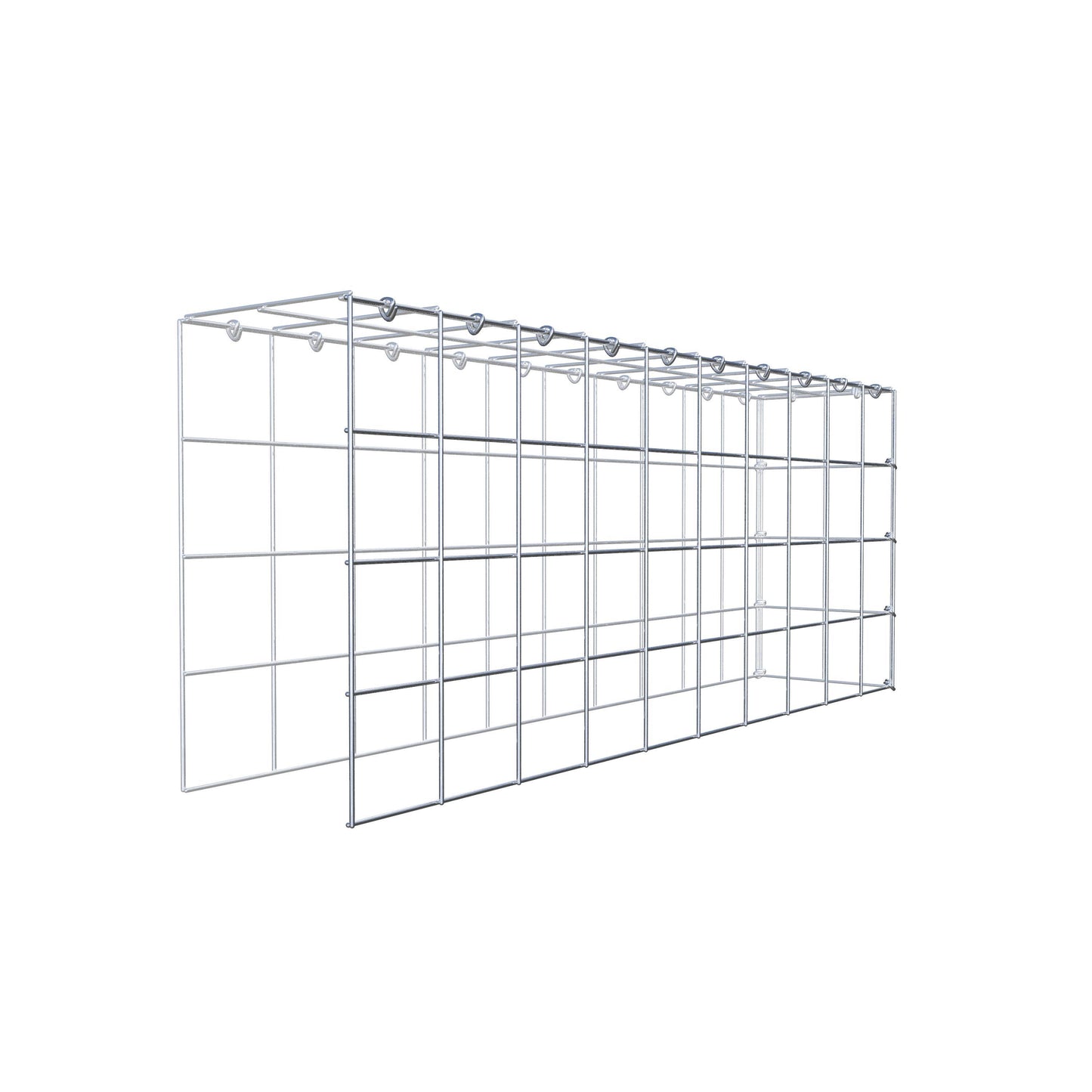 Opzetpaal type 4 100 cm x 40 cm x 20 cm (L x H x D), maaswijdte 10 cm x 10 cm, C-ring