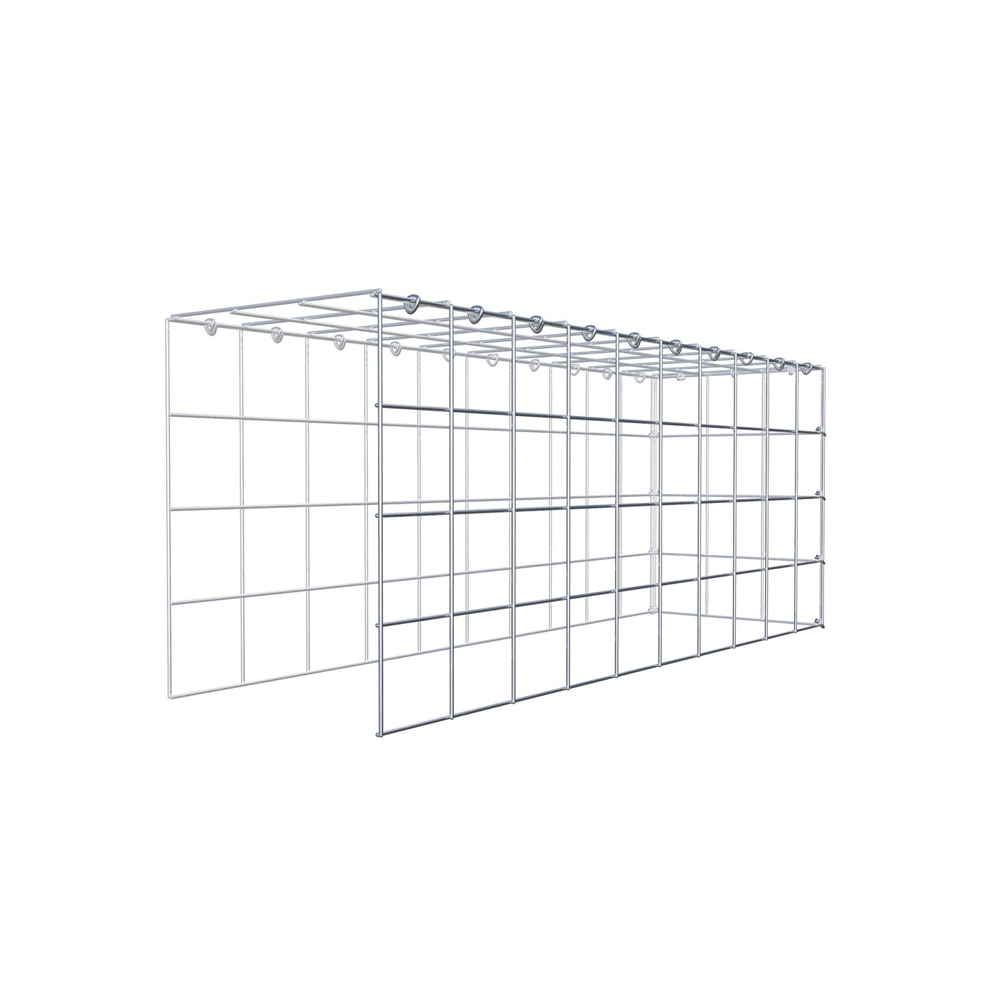 Gavión complementario de tipo 4 100 cm x 40 cm x 30 cm (L x A x P), malla 10 cm x 10 cm, anillo en C