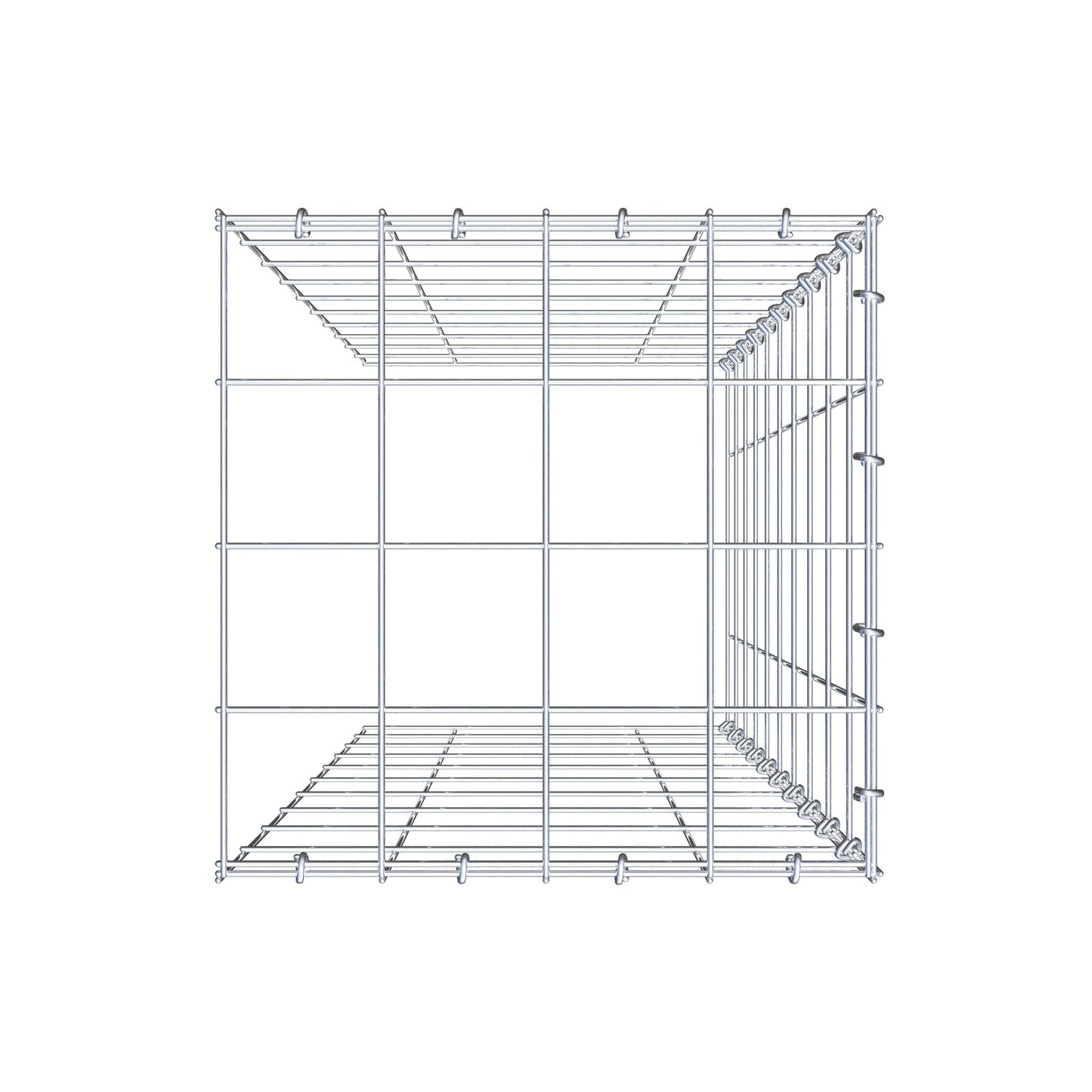 Add-on schanskorf type 4 100 cm x 40 cm x 40 cm (L x H x D), maaswijdte 10 cm x 10 cm, C-ring