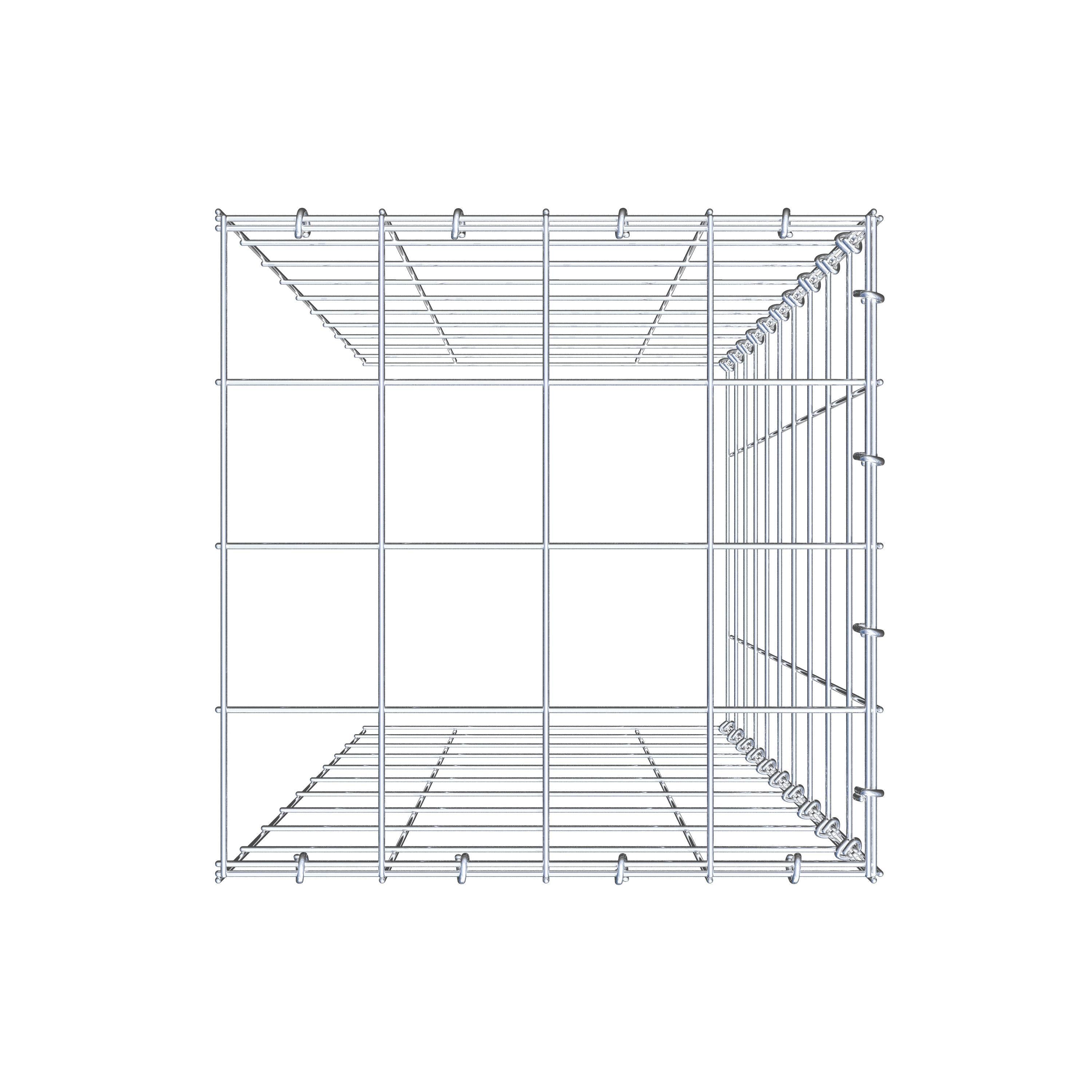 Gabião Tipo 4 100 cm x 40 cm x 40 cm (C x A x P), malhagem 10 cm x 10 cm, anel C