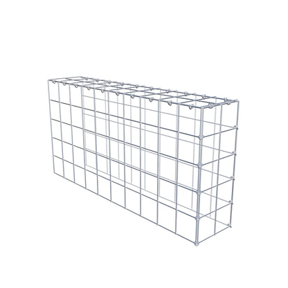 Monteret gabion type 4 100 cm x 50 cm x 20 cm (L x H x D), maskestørrelse 10 cm x 10 cm, C-ring