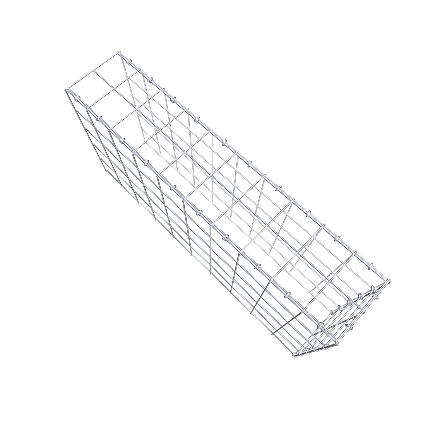 Monteret gabion type 4 100 cm x 50 cm x 20 cm (L x H x D), maskestørrelse 10 cm x 10 cm, C-ring