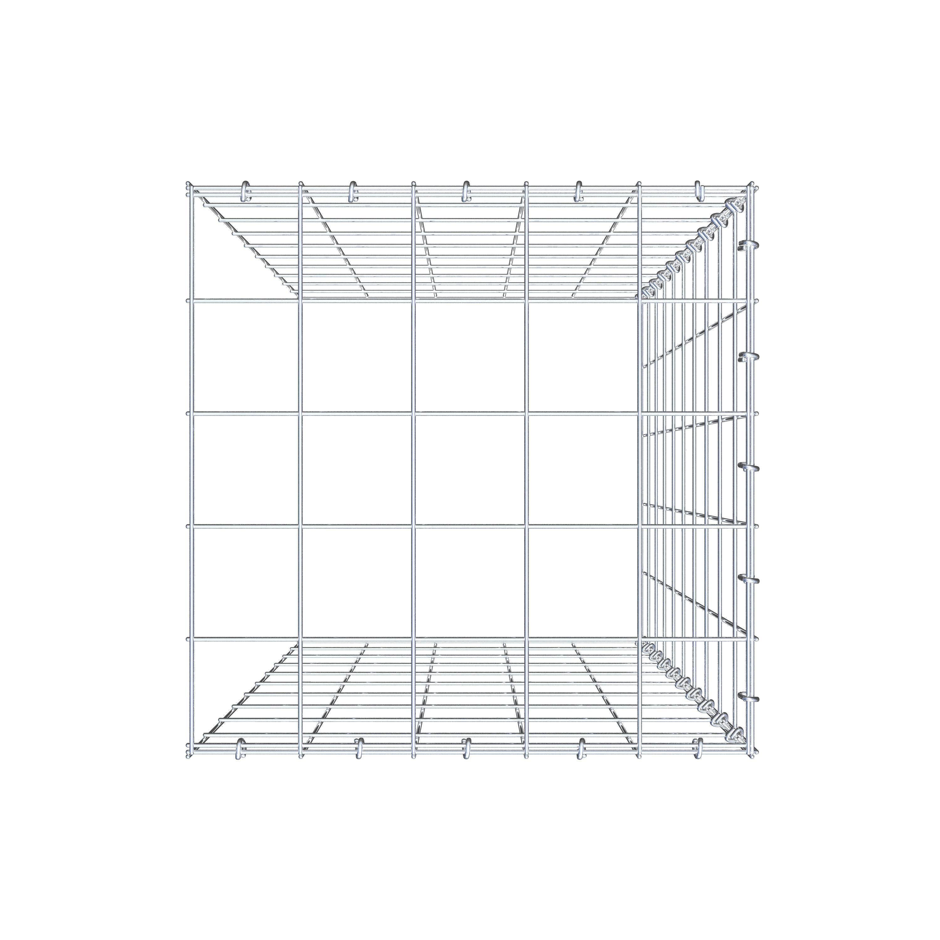 Add-on schanskorf type 4 100 cm x 50 cm x 50 cm (L x H x D), maaswijdte 10 cm x 10 cm, C-ring