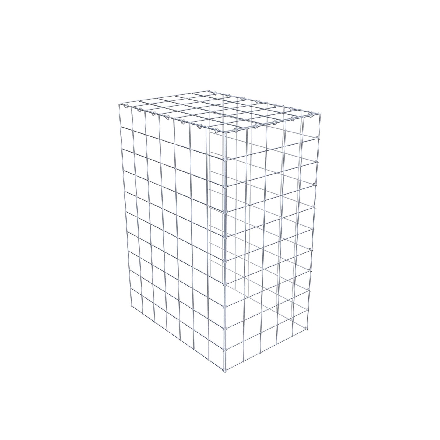 Mounted gabion type 4 100 cm x 70 cm x 50 cm (L x H x D), mesh size 10 cm x 10 cm, C-ring