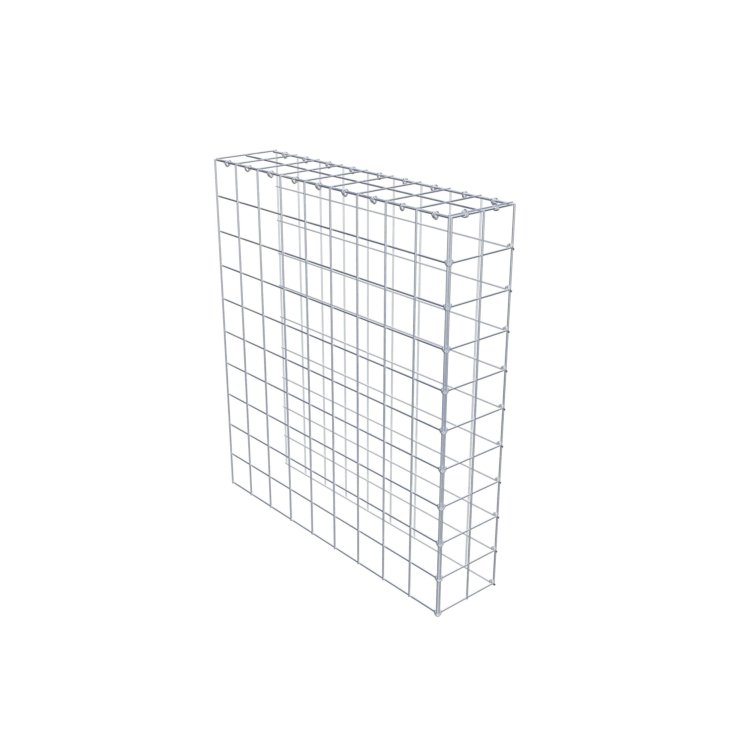 Monteret gabion type 4 100 cm x 90 cm x 20 cm (L x H x D), maskestørrelse 10 cm x 10 cm, C-ring