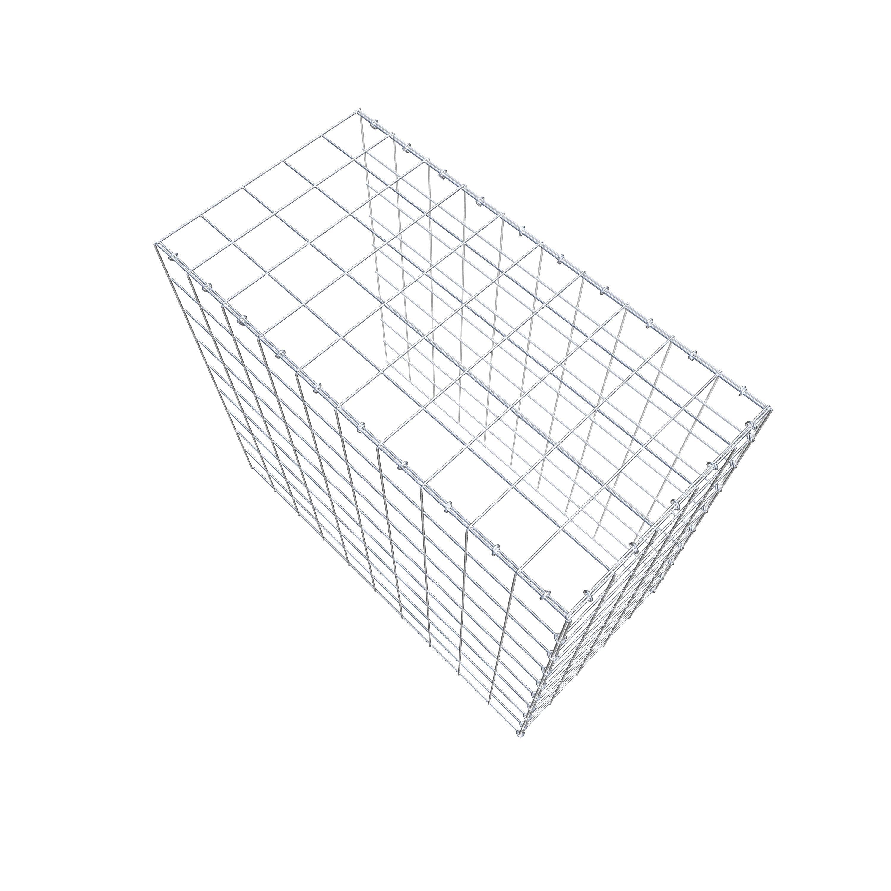 Monteret gabion type 4 100 cm x 90 cm x 50 cm (L x H x D), maskestørrelse 10 cm x 10 cm, C-ring