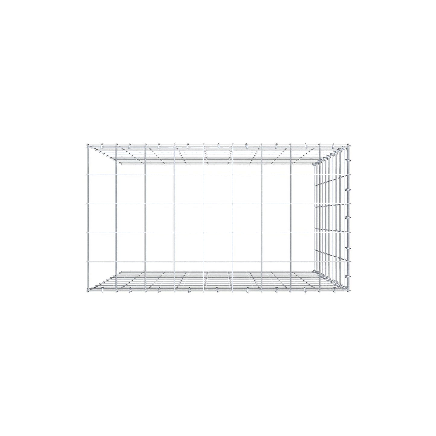 Anbaugabione Typ 4 100 cm x 90 cm x 50 cm (L x H x T), Maschenweite 10 cm x 10 cm, C-Ring
