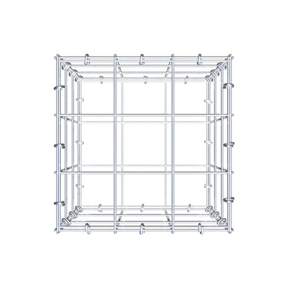 Gabion 30 cm x 30 cm x 30 cm (L x H x D), mesh size 10 cm x 10 cm, C-ring