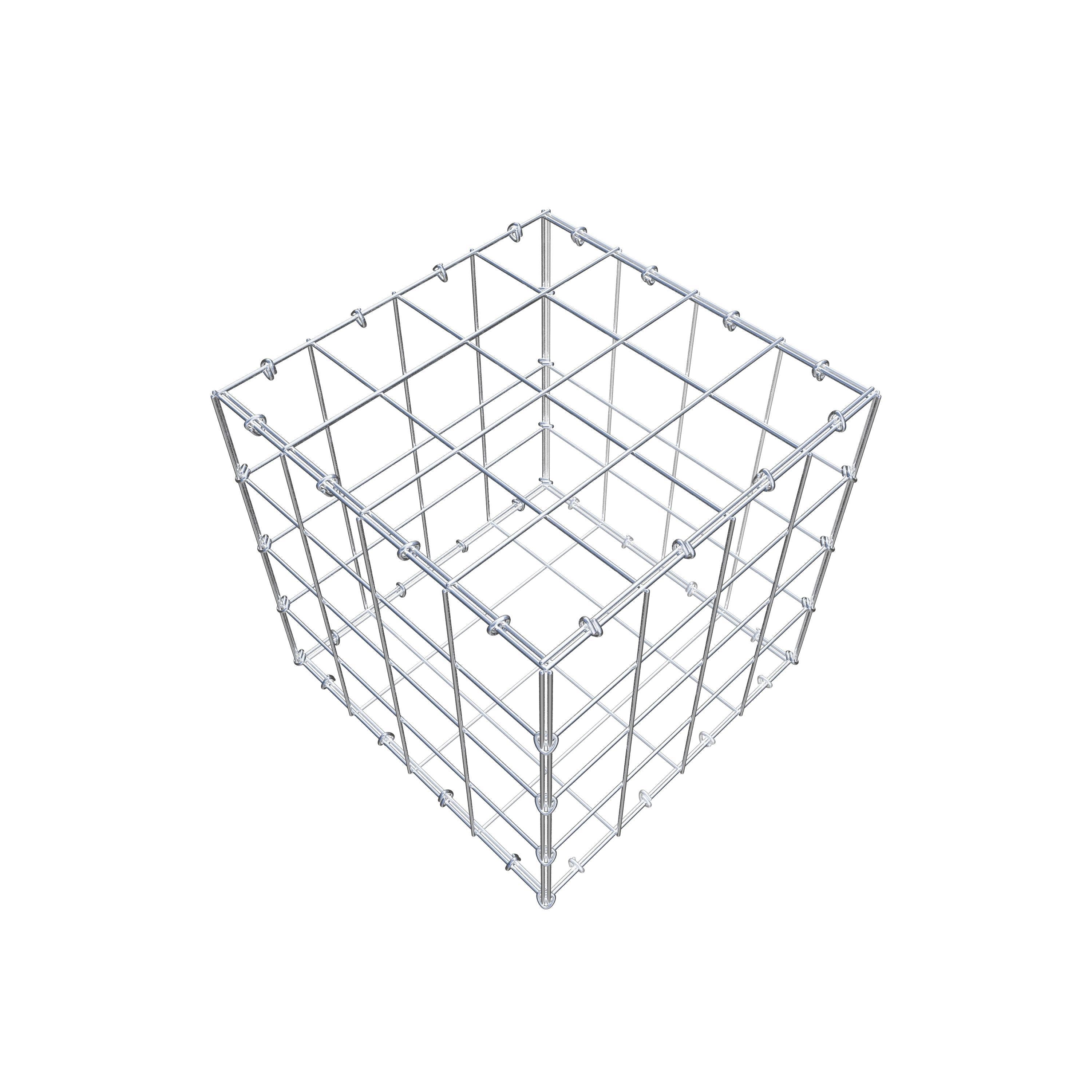 Schanskorf 40 cm x 40 cm x 40 cm (L x H x D), maaswijdte 10 cm x 10 cm, C-ring