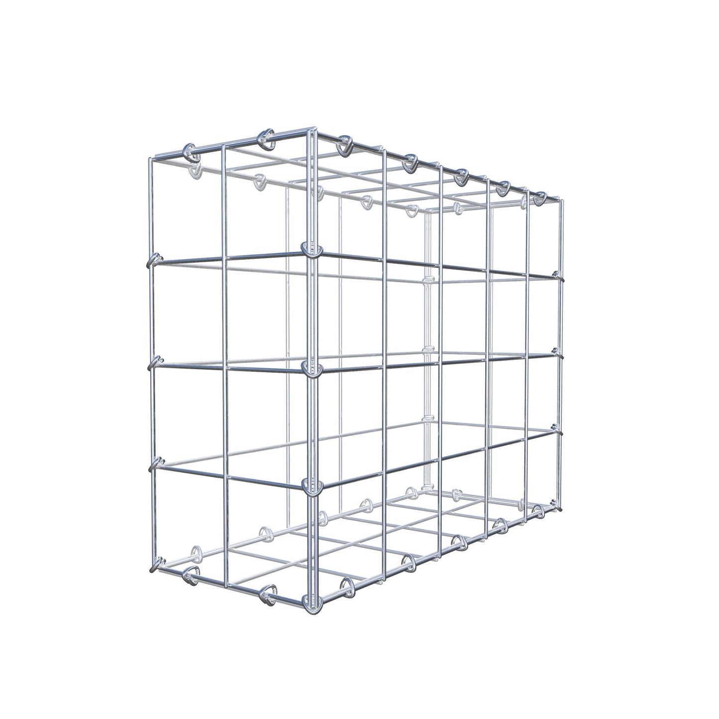 Gabion 50 cm x 40 cm x 20 cm (L x H x P), mailles 10 cm x 10 cm, anneau en C