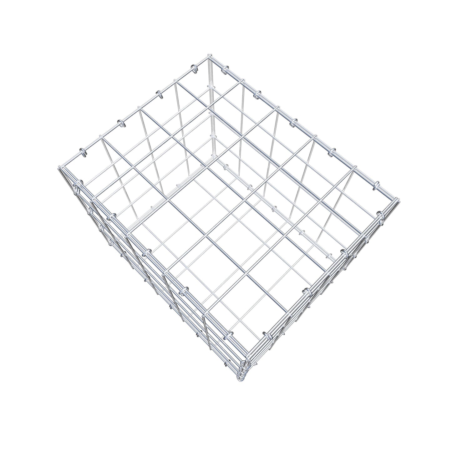 Gabion 50 cm x 40 cm x 40 cm (L x H x P), mailles 10 cm x 10 cm, anneau en C