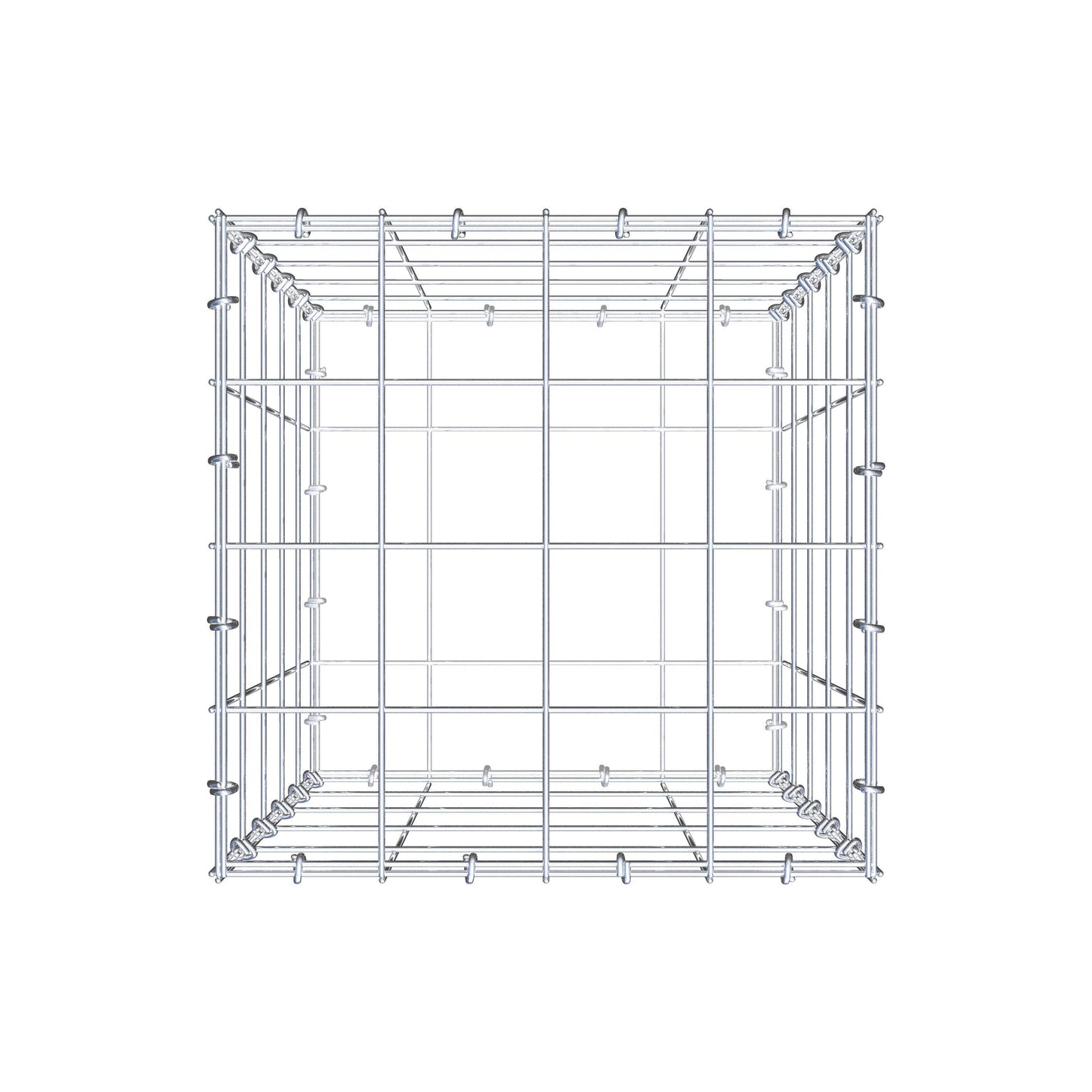 Gabion 50 cm x 40 cm x 40 cm (L x H x P), mailles 10 cm x 10 cm, anneau en C