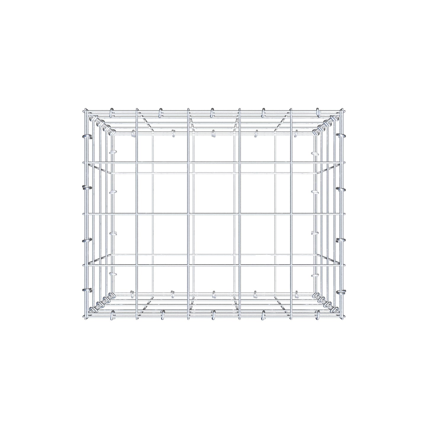 Gabion 50 cm x 40 cm x 40 cm (L x H x P), mailles 10 cm x 10 cm, anneau en C