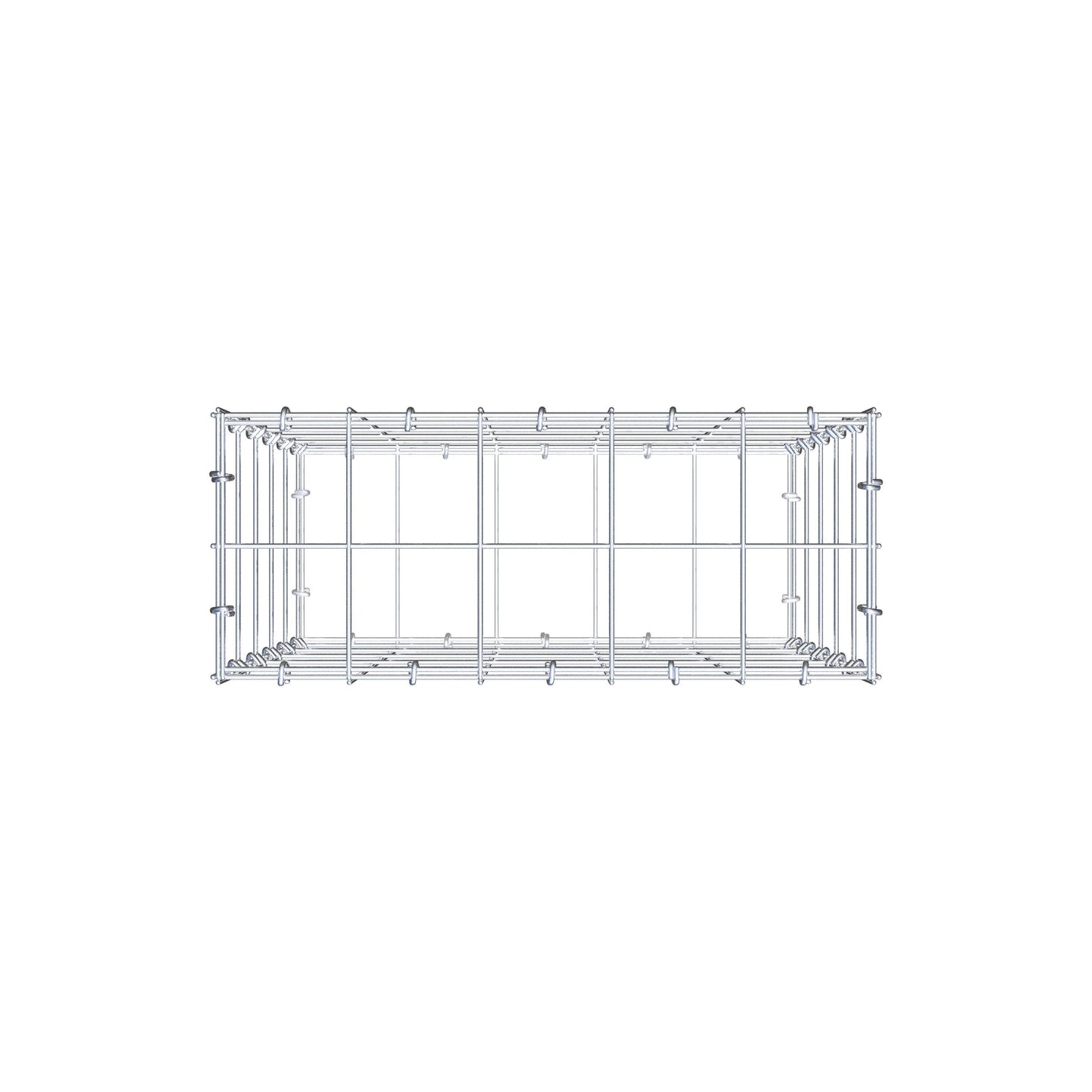 Gabião 50 cm x 50 cm x 20 cm (C x A x P), malhagem 10 cm x 10 cm, anel C