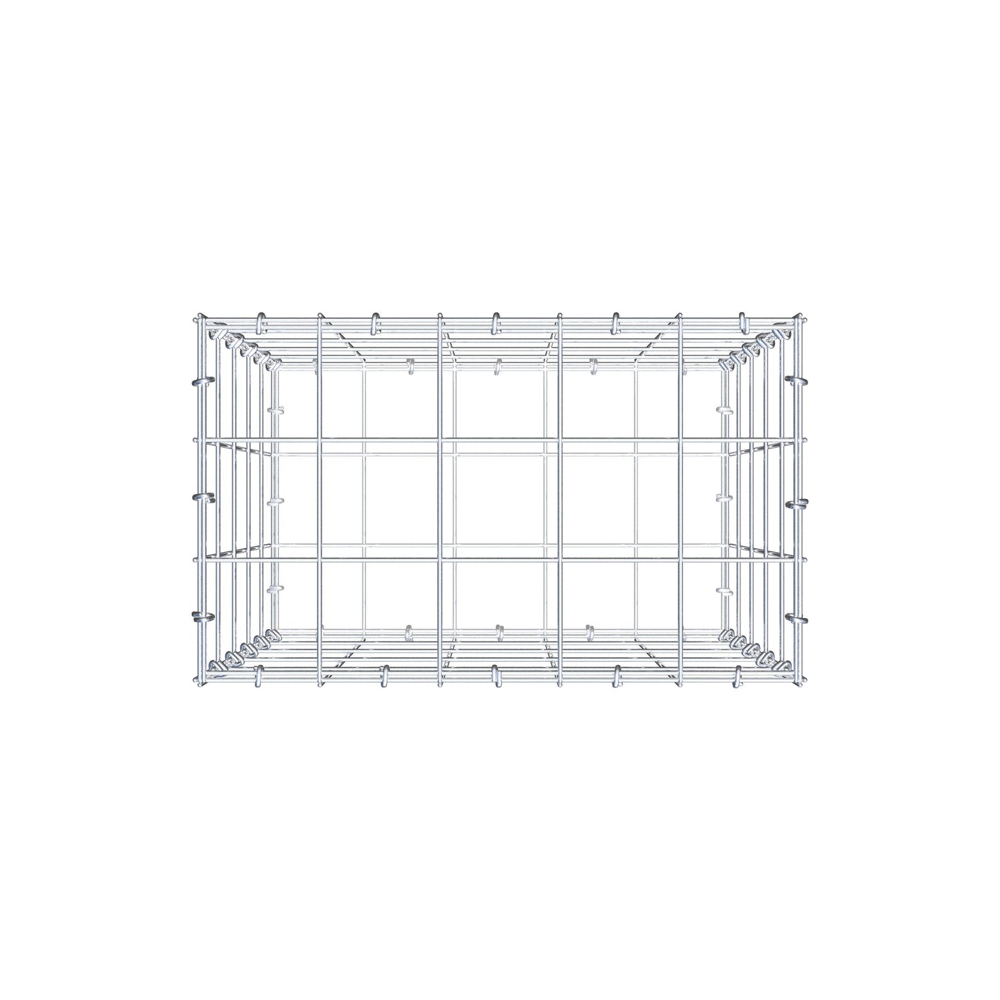 Gabião 50 cm x 50 cm x 30 cm (C x A x P), malhagem 10 cm x 10 cm, anel C