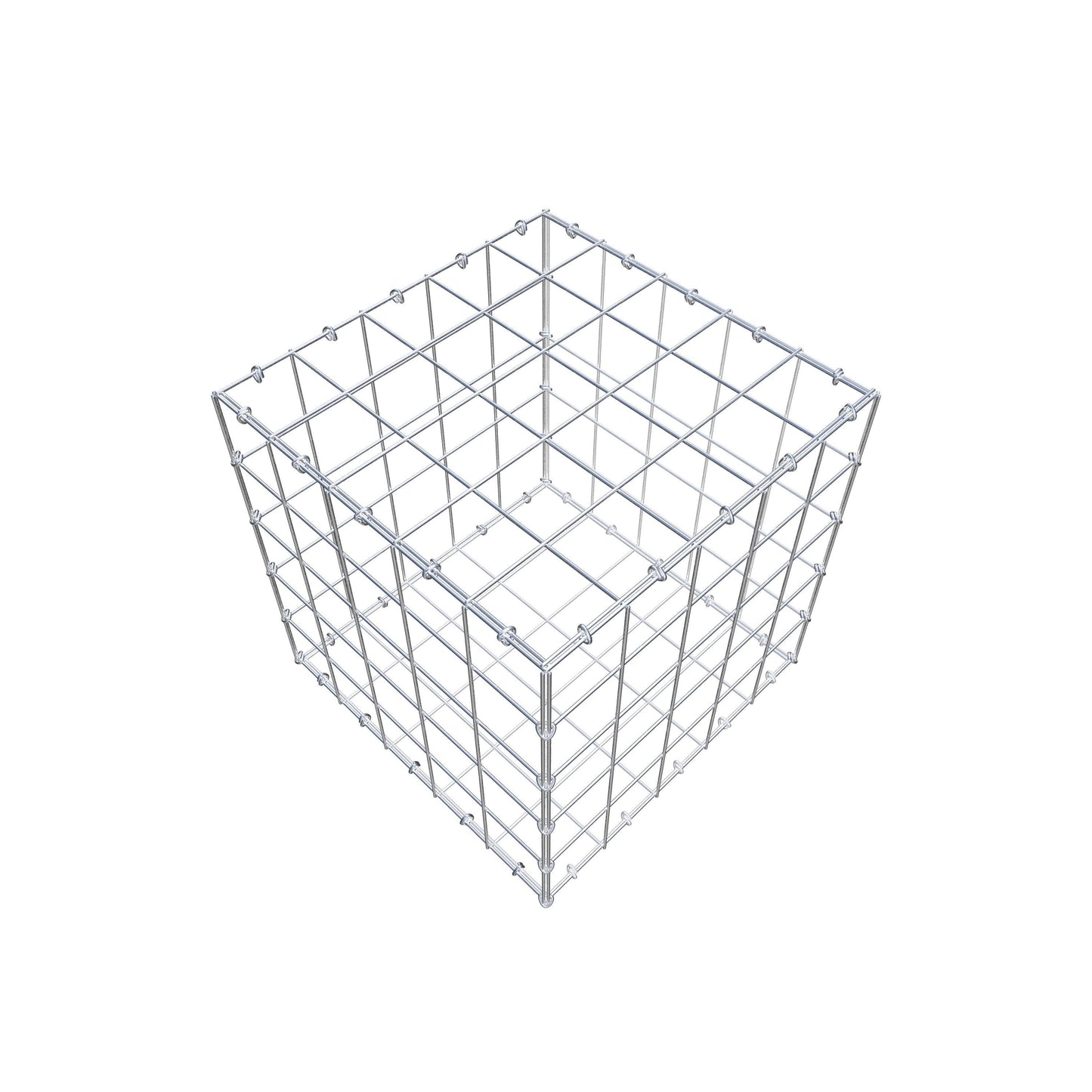 Gabion 50 cm x 50 cm x 50 cm (L x H x D), mesh size 10 cm x 10 cm, C-ring