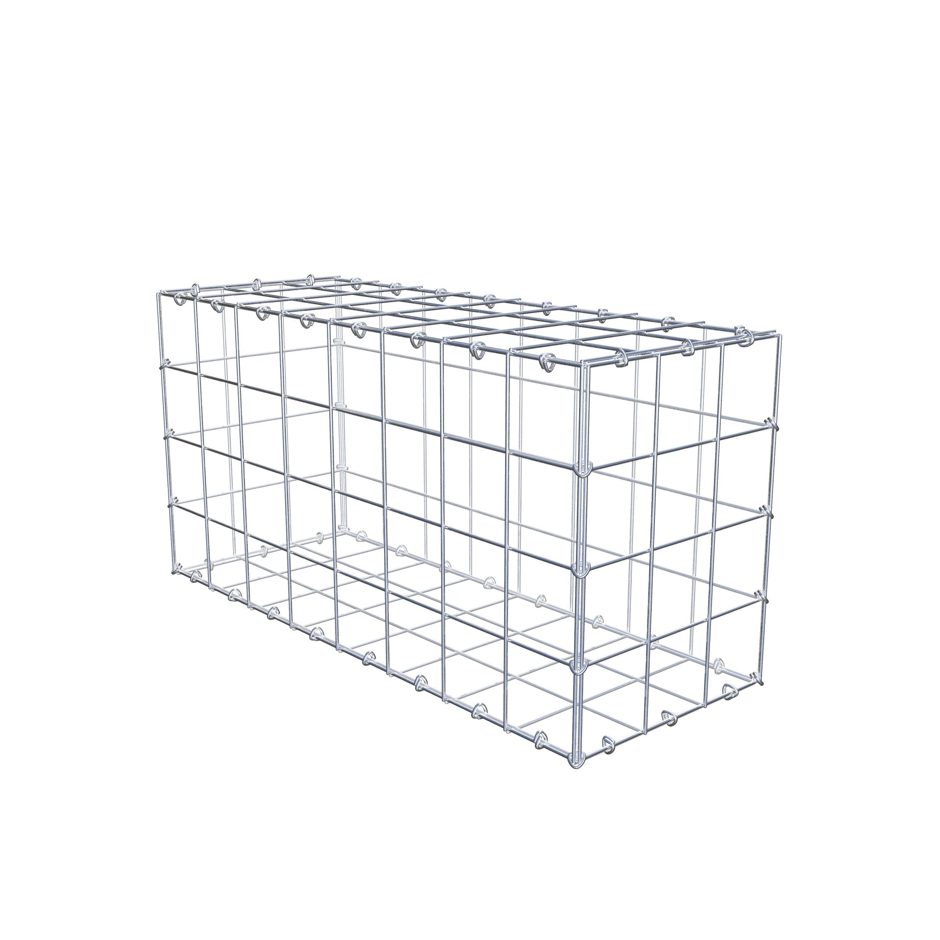 Schanskorf 80 cm x 40 cm x 30 cm (L x H x D), maaswijdte 10 cm x 10 cm, C-ring