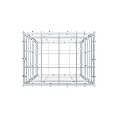 Gavión 80 cm x 40 cm x 30 cm (L x A x P), malla 10 cm x 10 cm, anillo en C