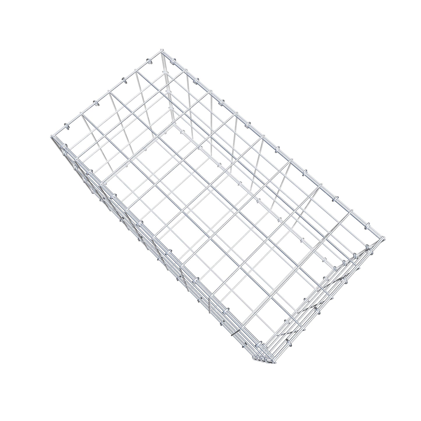 Gabion 80 cm x 40 cm x 40 cm (L x H x D), mesh size 10 cm x 10 cm, C-ring