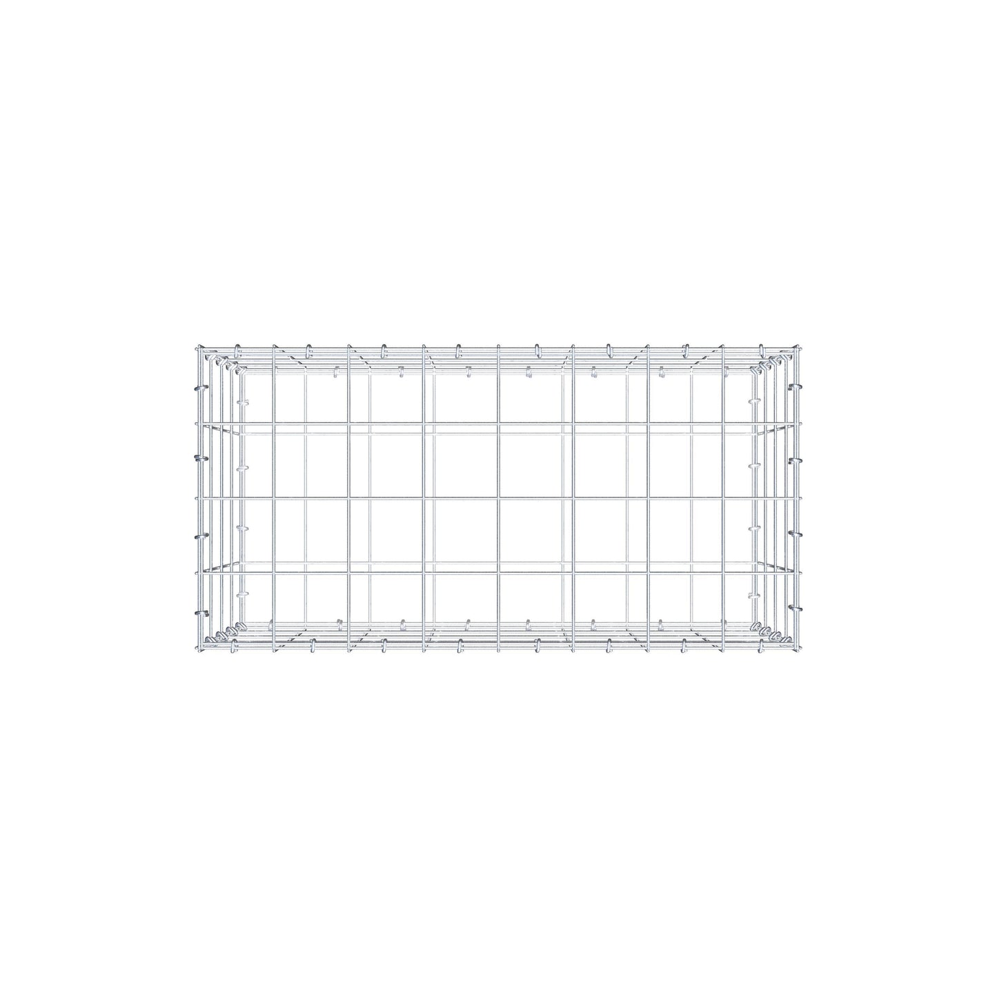 Gabion 80 cm x 40 cm x 40 cm (L x H x D), mesh size 10 cm x 10 cm, C-ring