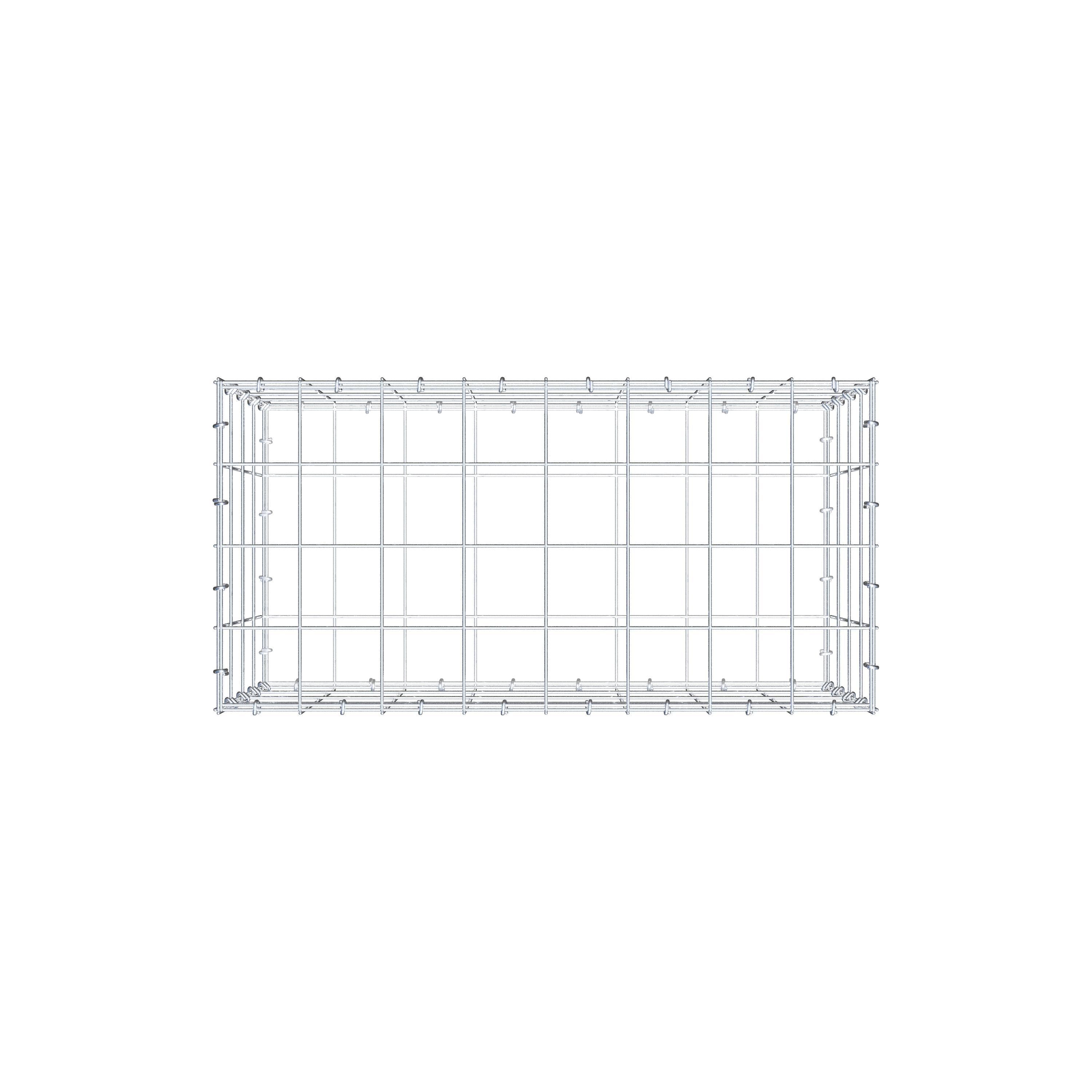 Gabione 80 cm x 40 cm x 40 cm (L x H x T), Maschenweite 10 cm x 10 cm, C-Ring