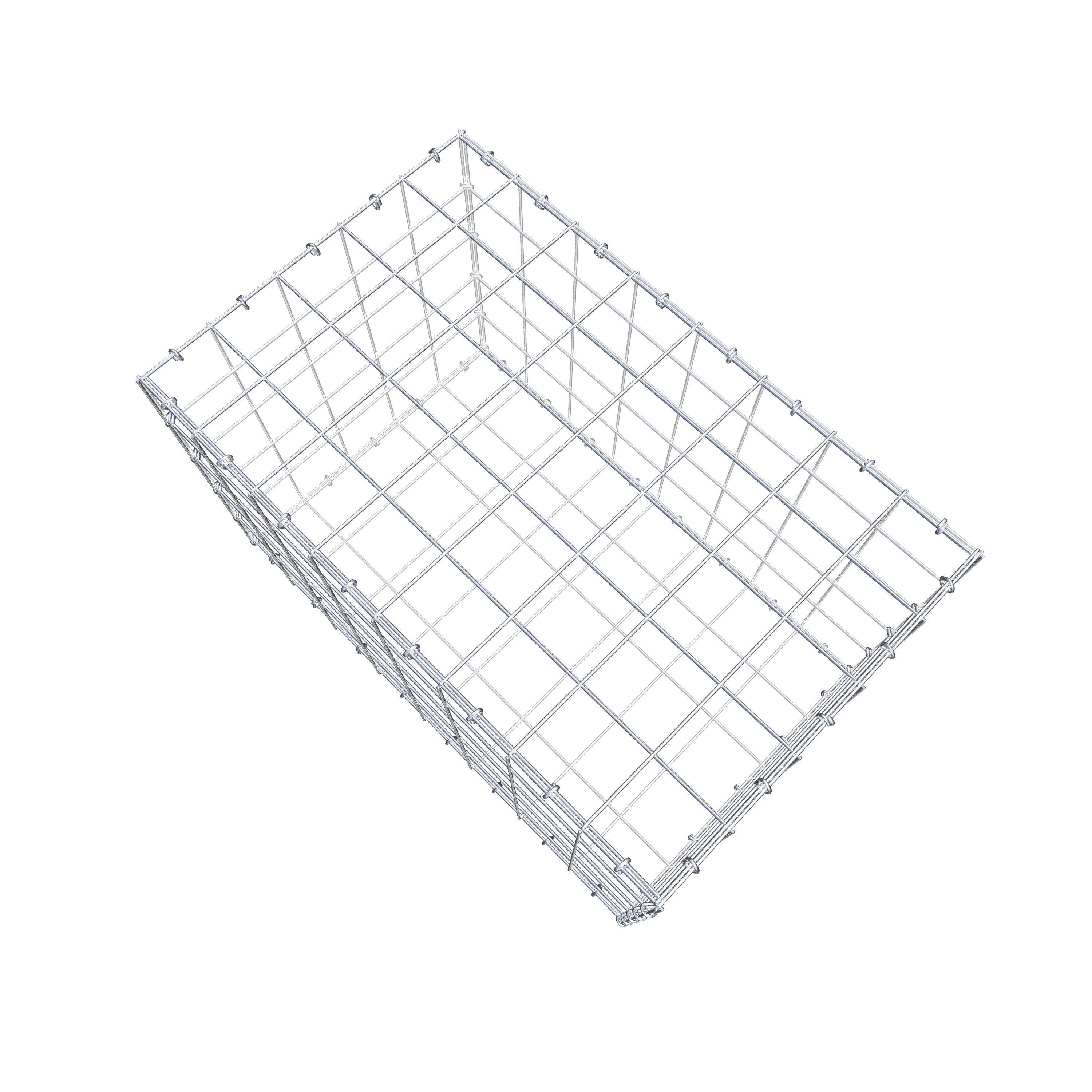 Schanskorf 80 cm x 50 cm x 50 cm (L x H x D), maaswijdte 10 cm x 10 cm, C-ring