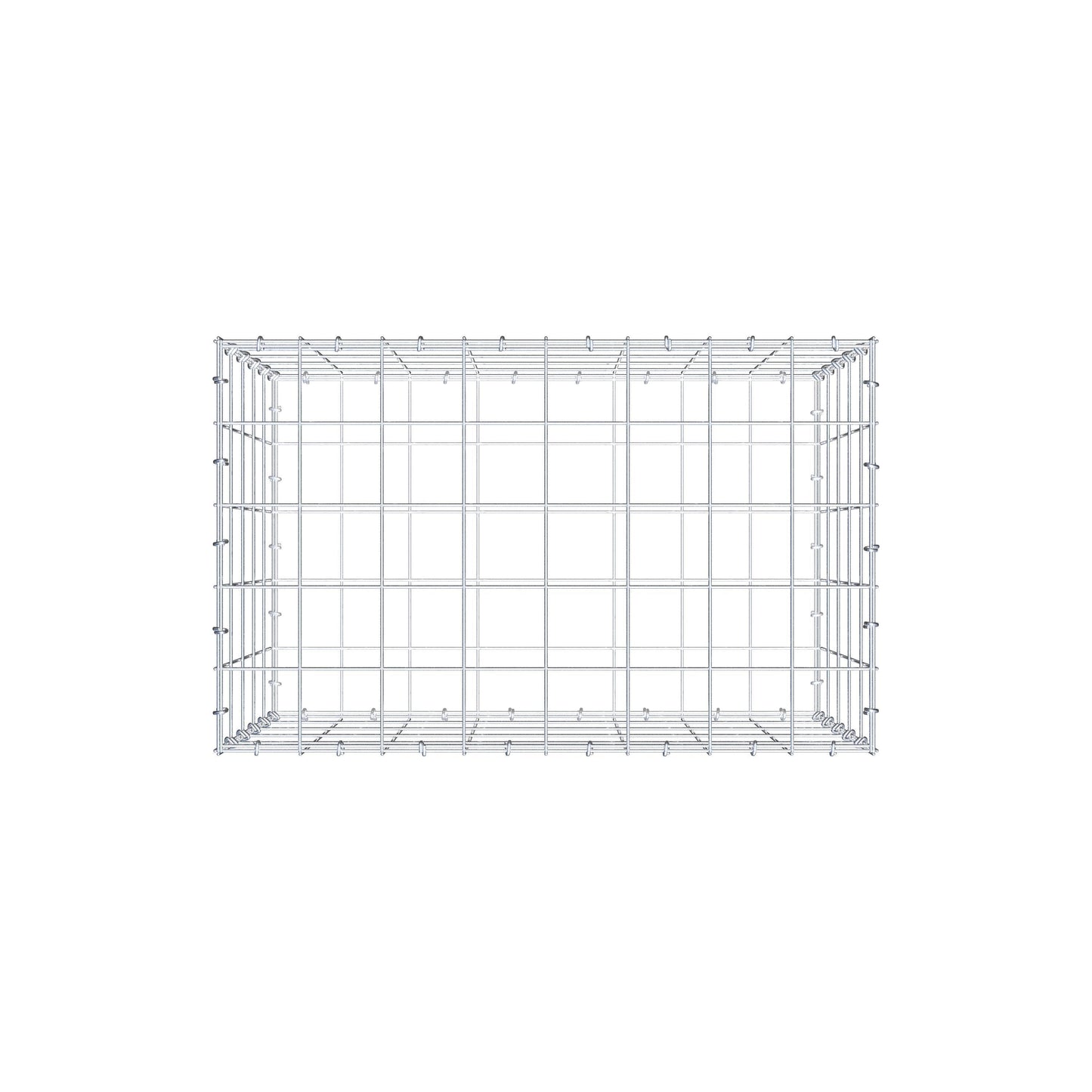 Gabione 80 cm x 50 cm x 50 cm (L x H x T), Maschenweite 10 cm x 10 cm, C-Ring