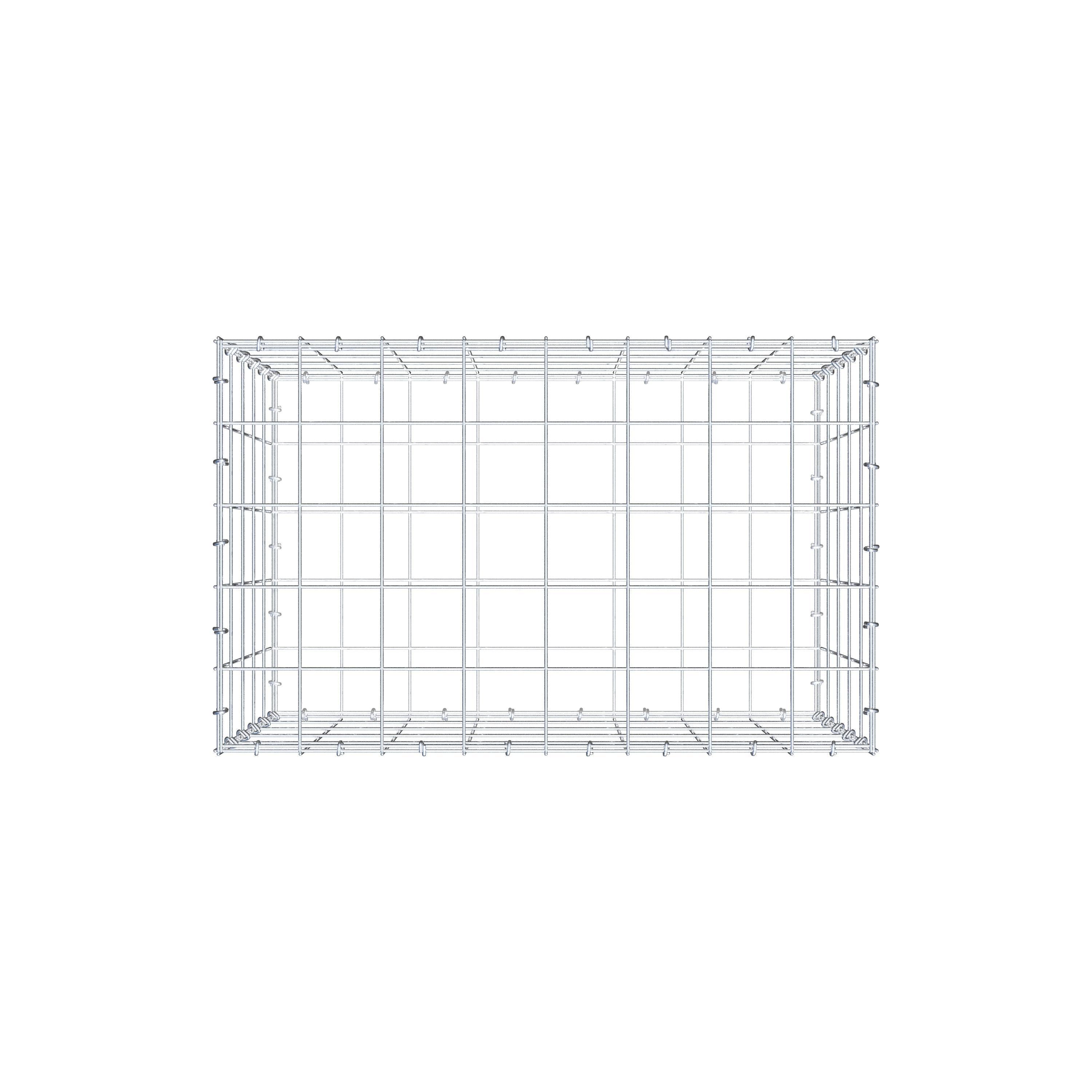 Schanskorf 80 cm x 50 cm x 50 cm (L x H x D), maaswijdte 10 cm x 10 cm, C-ring