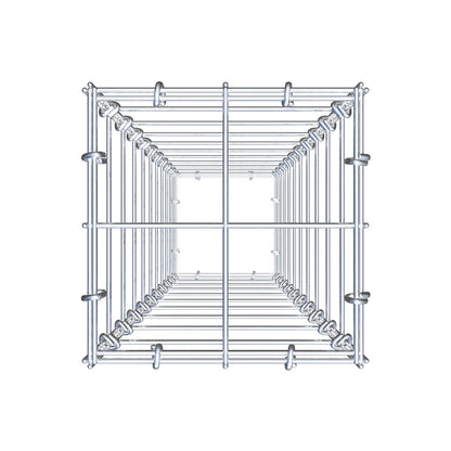 Schanskorf 100 cm x 20 cm x 20 cm (L x H x D), maaswijdte 10 cm x 10 cm, C-ring