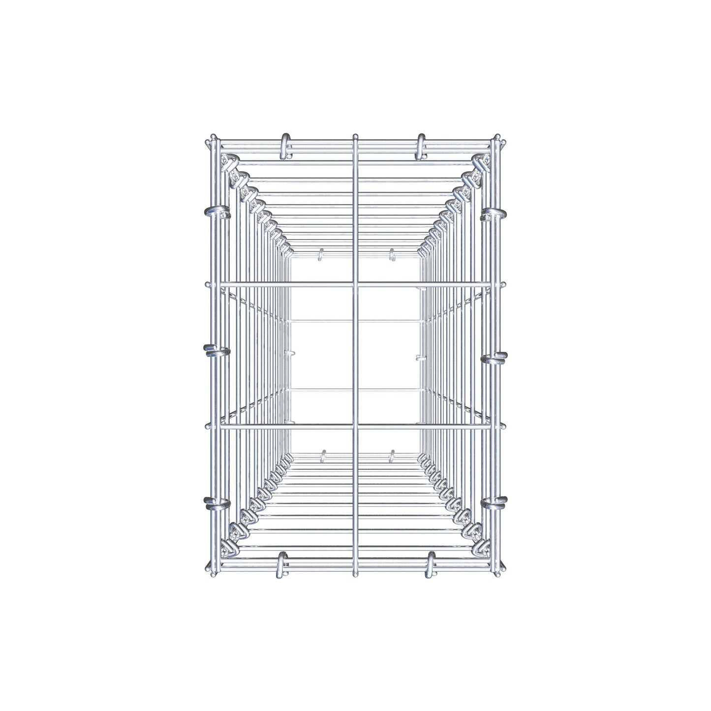 Gabião 100 cm x 20 cm x 30 cm (C x A x P), malhagem 10 cm x 10 cm, anel C