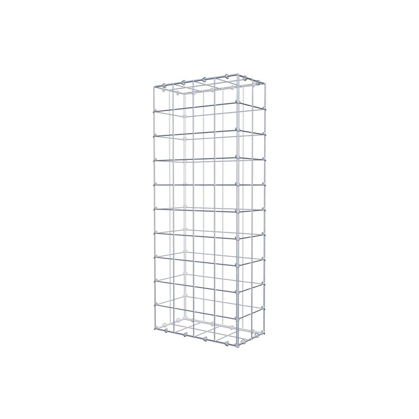 Gabion 100 cm x 20 cm x 40 cm (L x H x D), mesh size 10 cm x 10 cm, C-ring