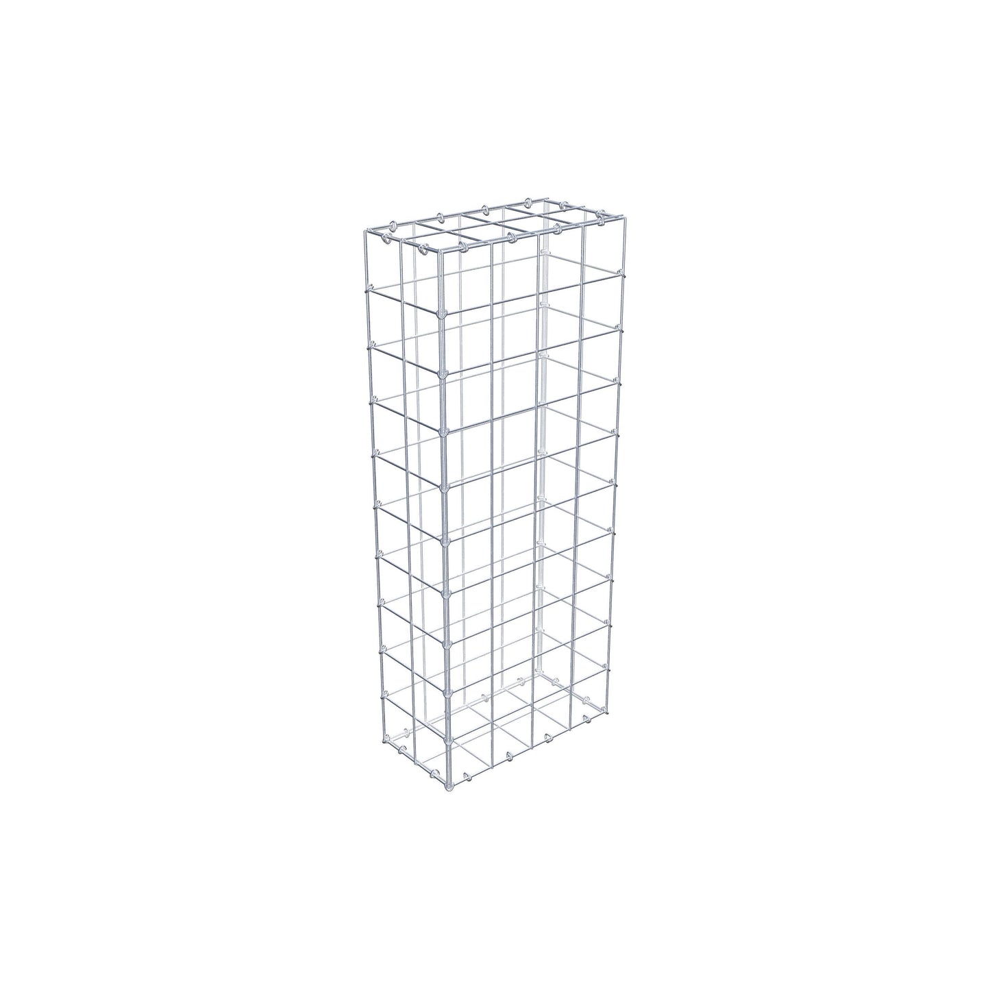 Gabion 100 cm x 20 cm x 40 cm (L x H x D), mesh size 10 cm x 10 cm, C-ring