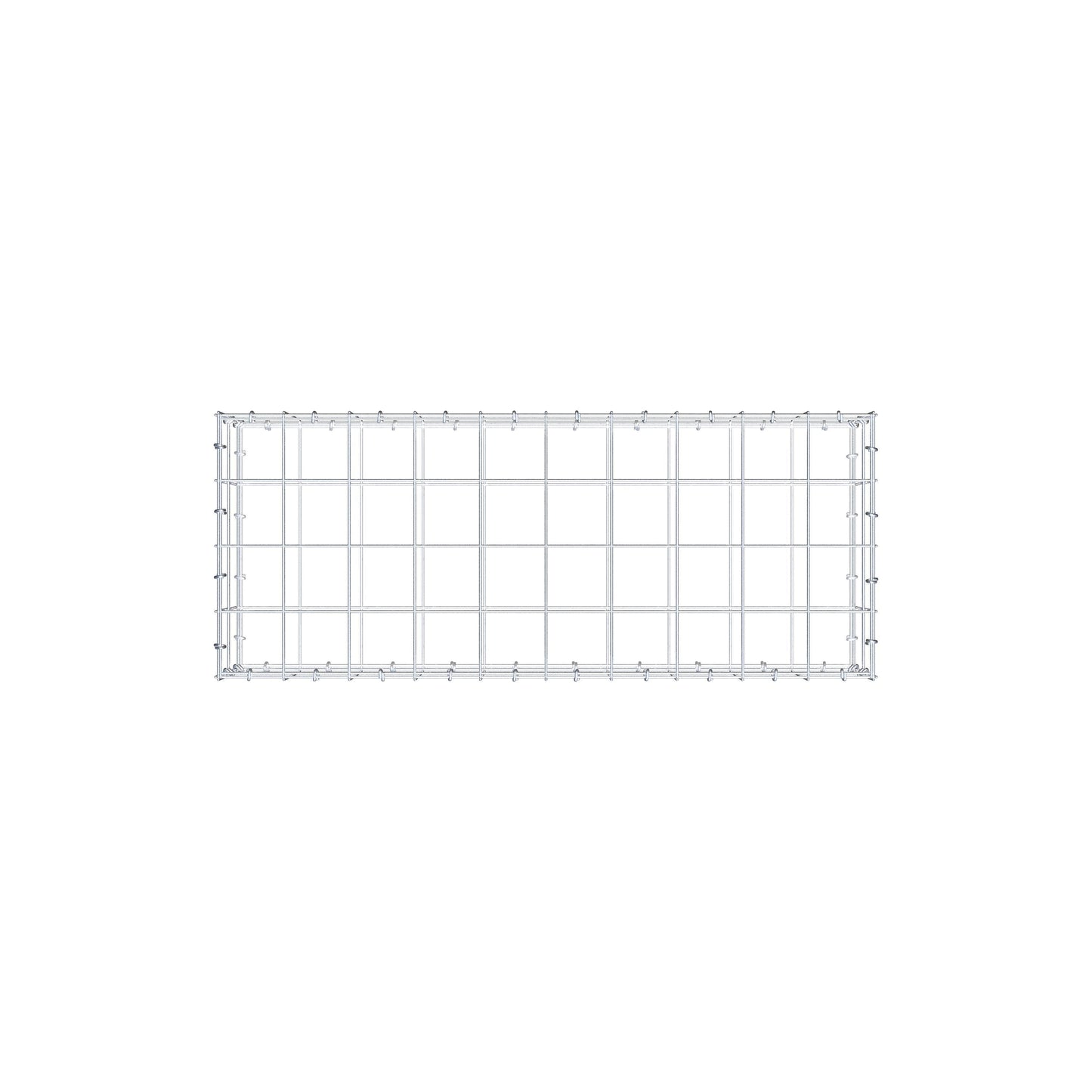 Gabion 100 cm x 20 cm x 40 cm (L x H x D), mesh size 10 cm x 10 cm, C-ring