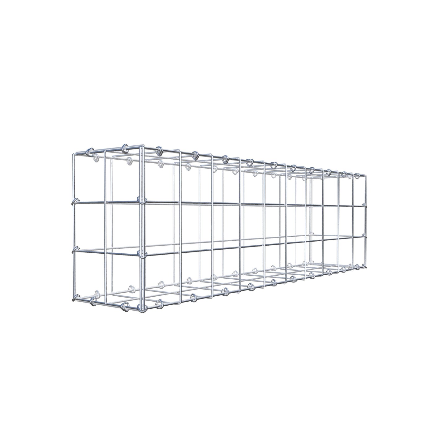 Gabione 100 cm x 30 cm x 20 cm (L x H x T), Maschenweite 10 cm x 10 cm, C-Ring