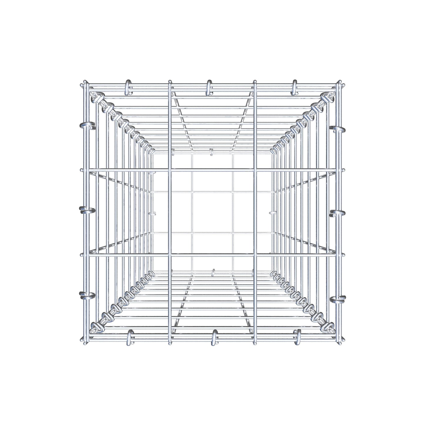 Gabion 100 cm x 30 cm x 30 cm (L x H x D), maskestørrelse 10 cm x 10 cm, C-ring