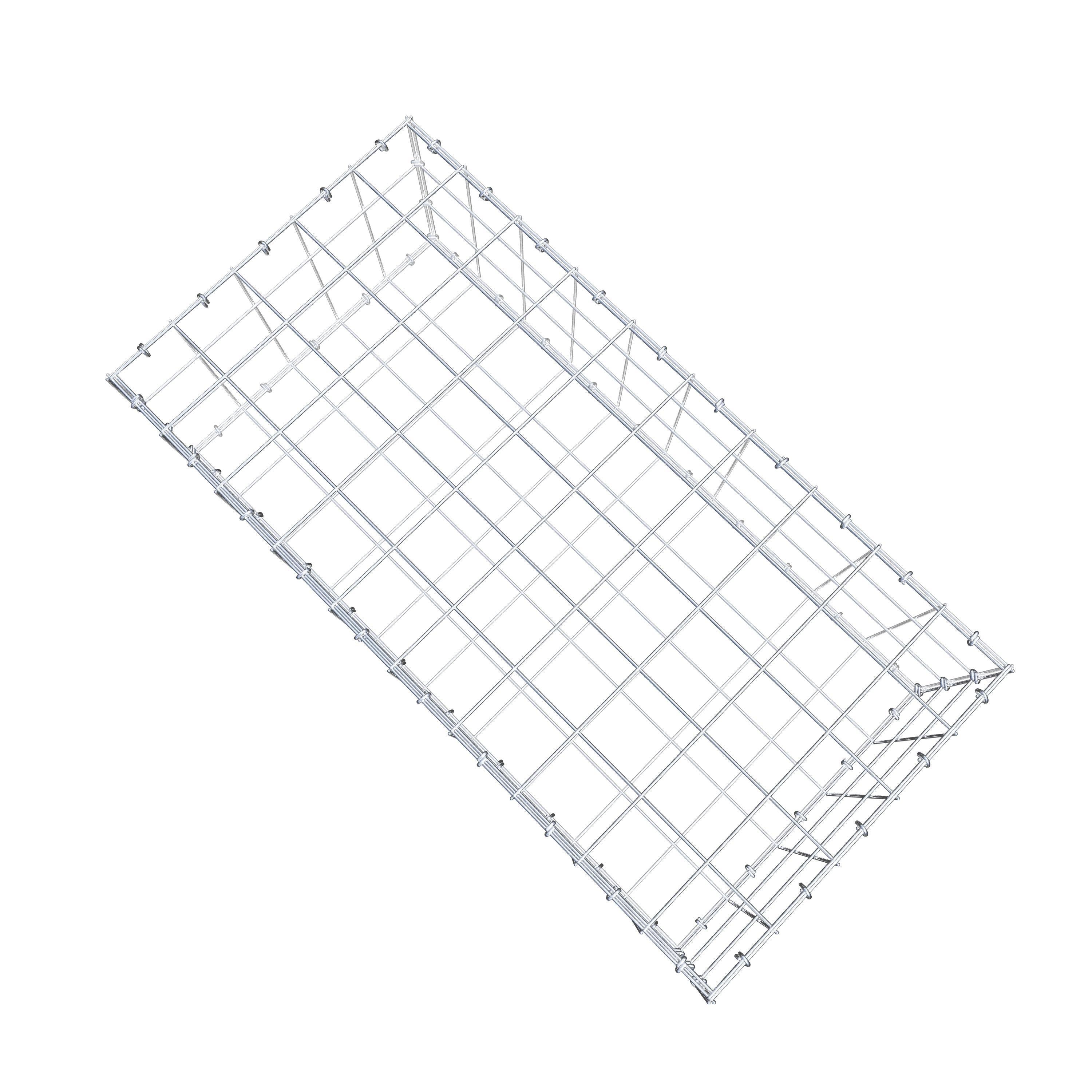 Schanskorf 100 cm x 30 cm x 50 cm (L x H x D), maaswijdte 10 cm x 10 cm, C-ring