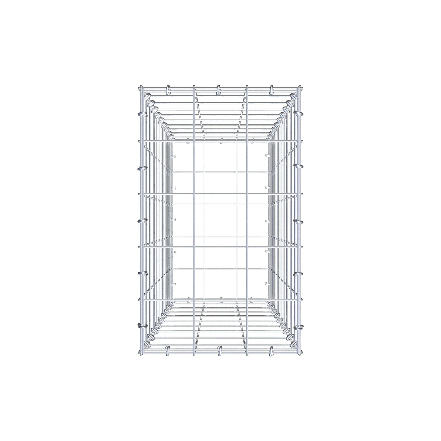 Gabion 100 cm x 30 cm x 50 cm (L x H x D), maskstorlek 10 cm x 10 cm, C-ring