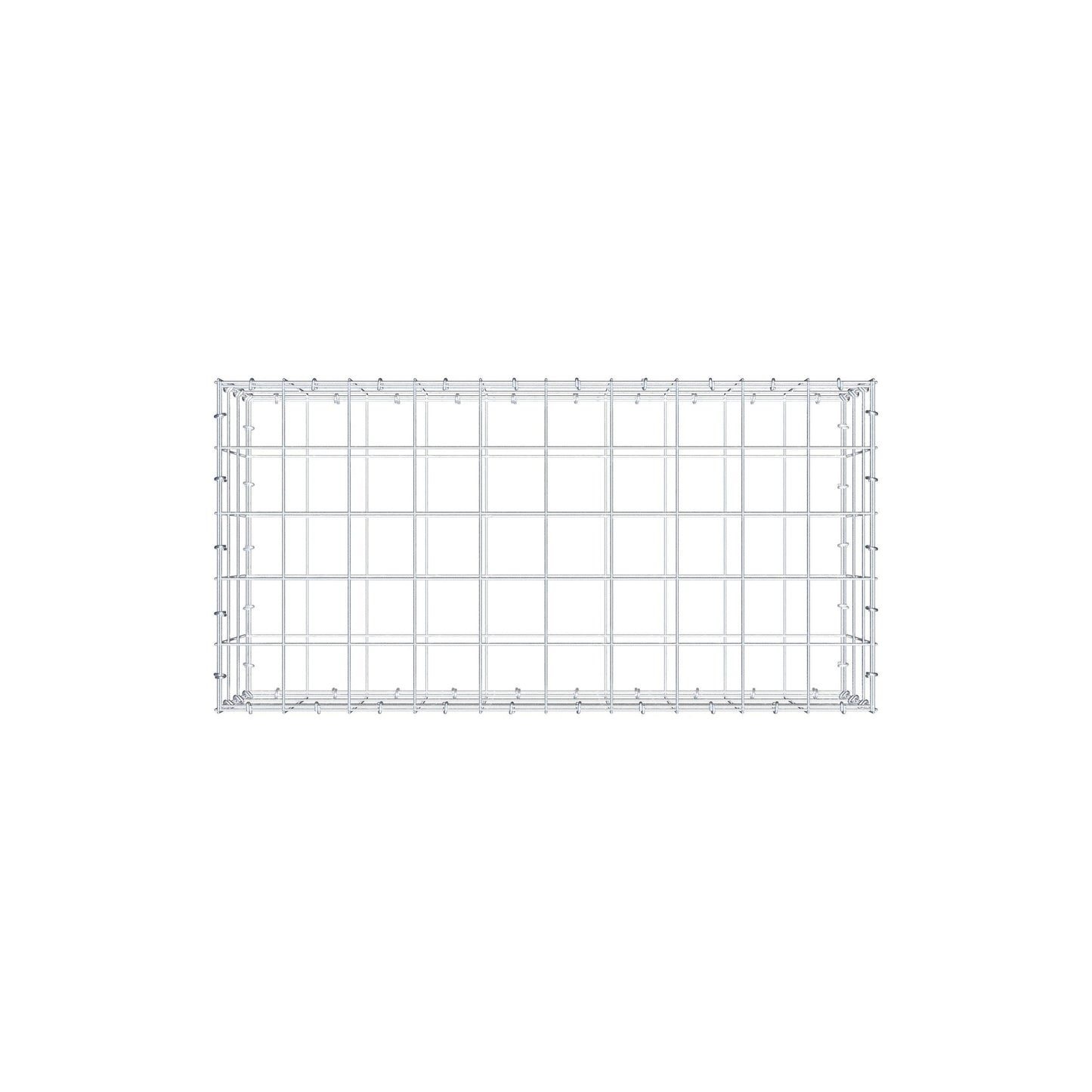 Gabion 100 cm x 30 cm x 50 cm (L x H x D), maskstorlek 10 cm x 10 cm, C-ring