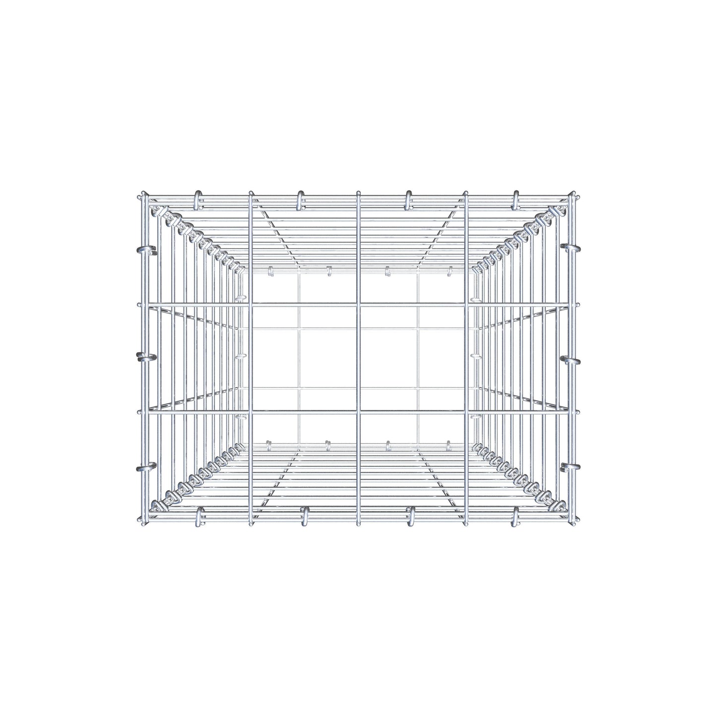 Gabion 100 cm x 40 cm x 30 cm (L x H x D), mesh size 10 cm x 10 cm, C-ring