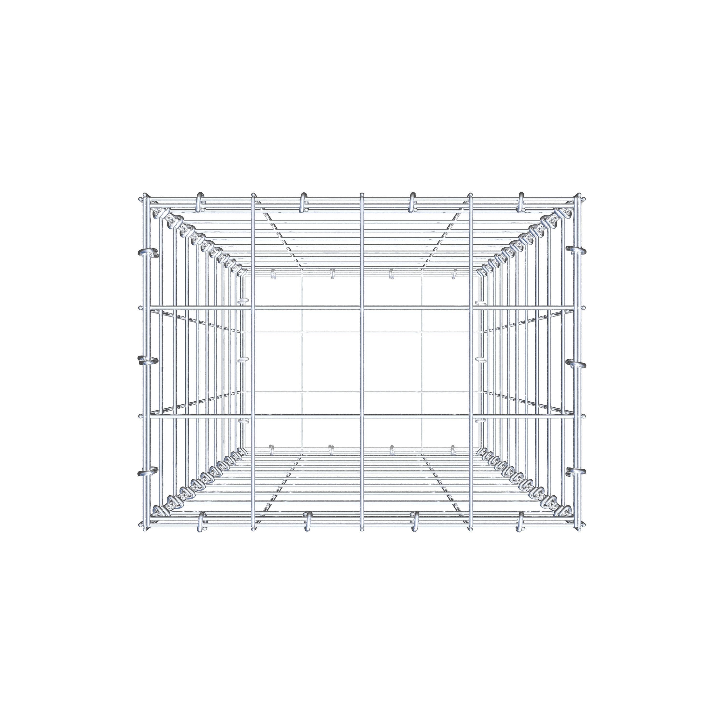 Gabione 100 cm x 40 cm x 30 cm (L x H x T), Maschenweite 10 cm x 10 cm, C-Ring