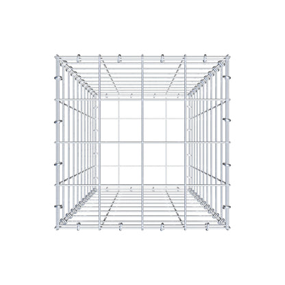 Gavión 100 cm x 40 cm x 40 cm (L x A x P), malla 10 cm x 10 cm, anillo en C