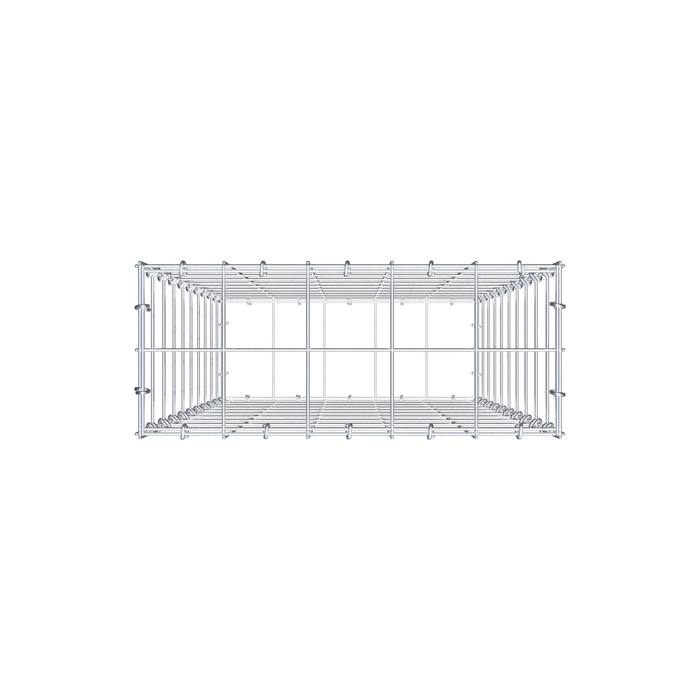 Gabião 100 cm x 50 cm x 20 cm (C x A x P), malhagem 10 cm x 10 cm, anel C